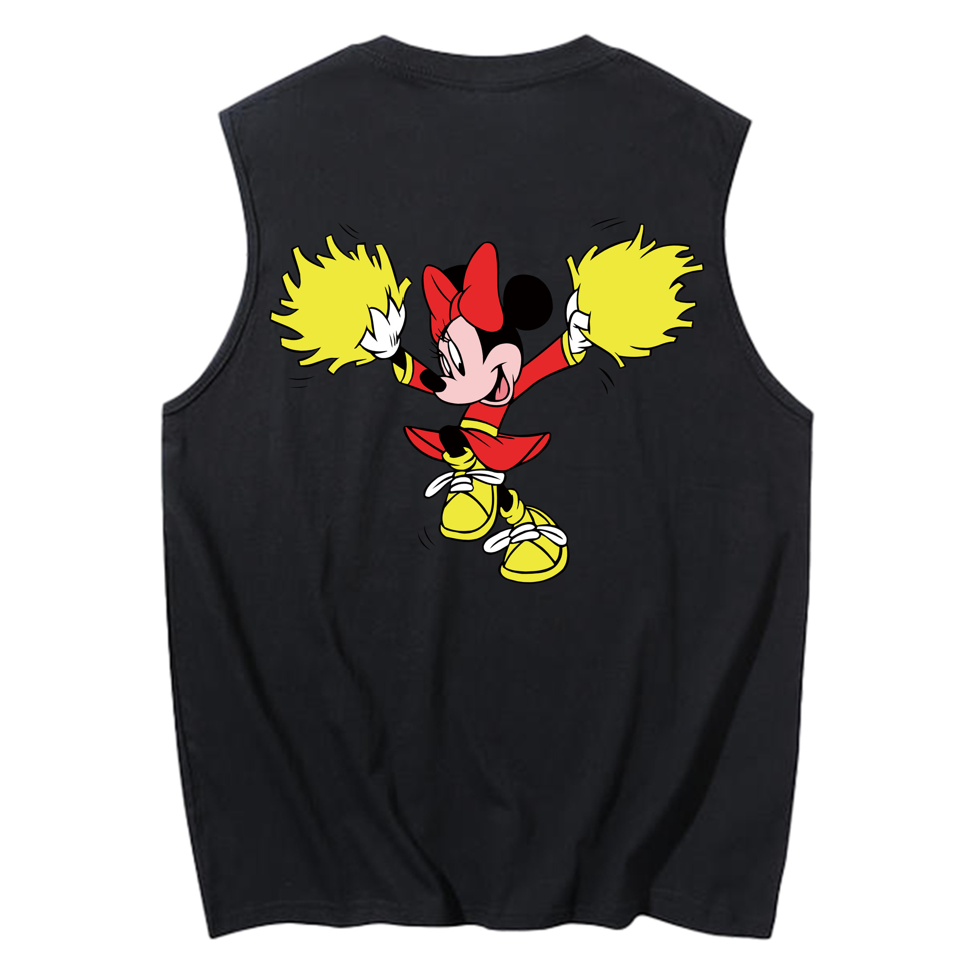 ミッキーマウス Mickey Mouse コットン100％タンクトップ（背面プリント）