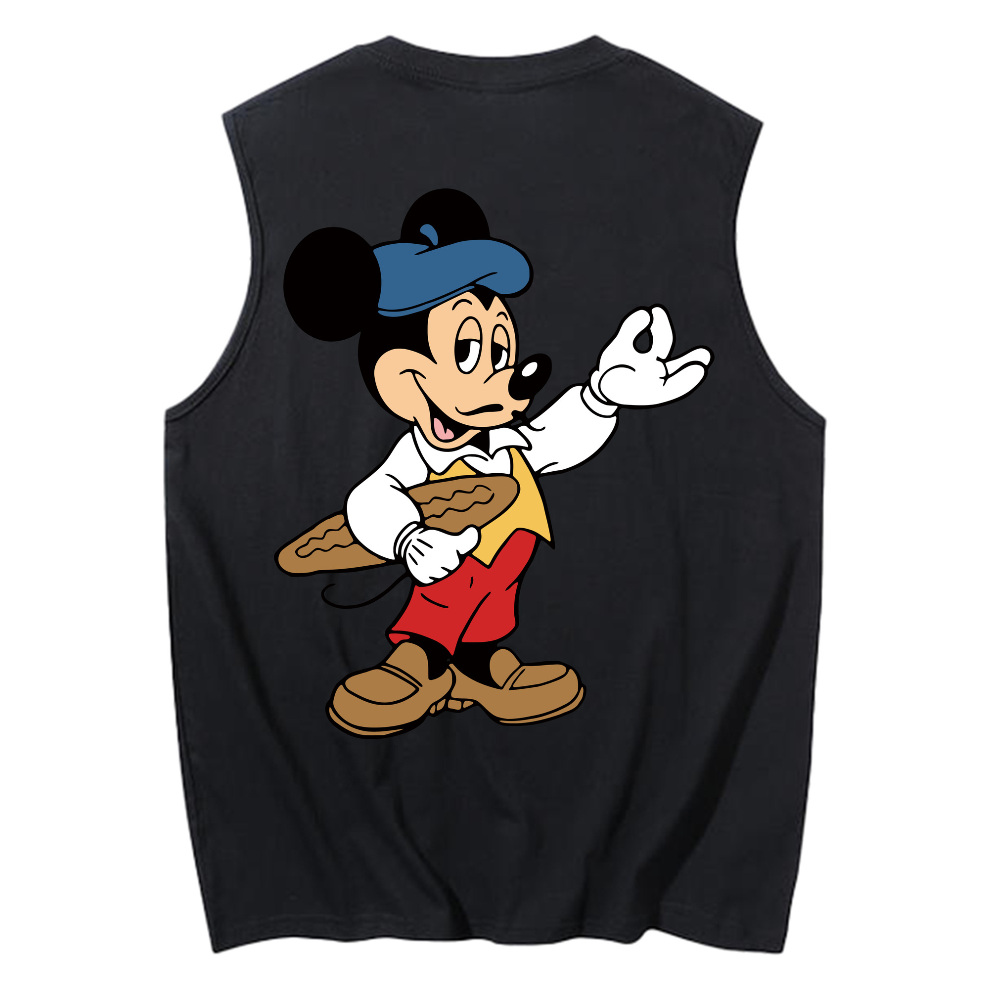 （画像用） ミッキーマウス Mickey Mouse コットン100％タンクトップ（背面プリント）