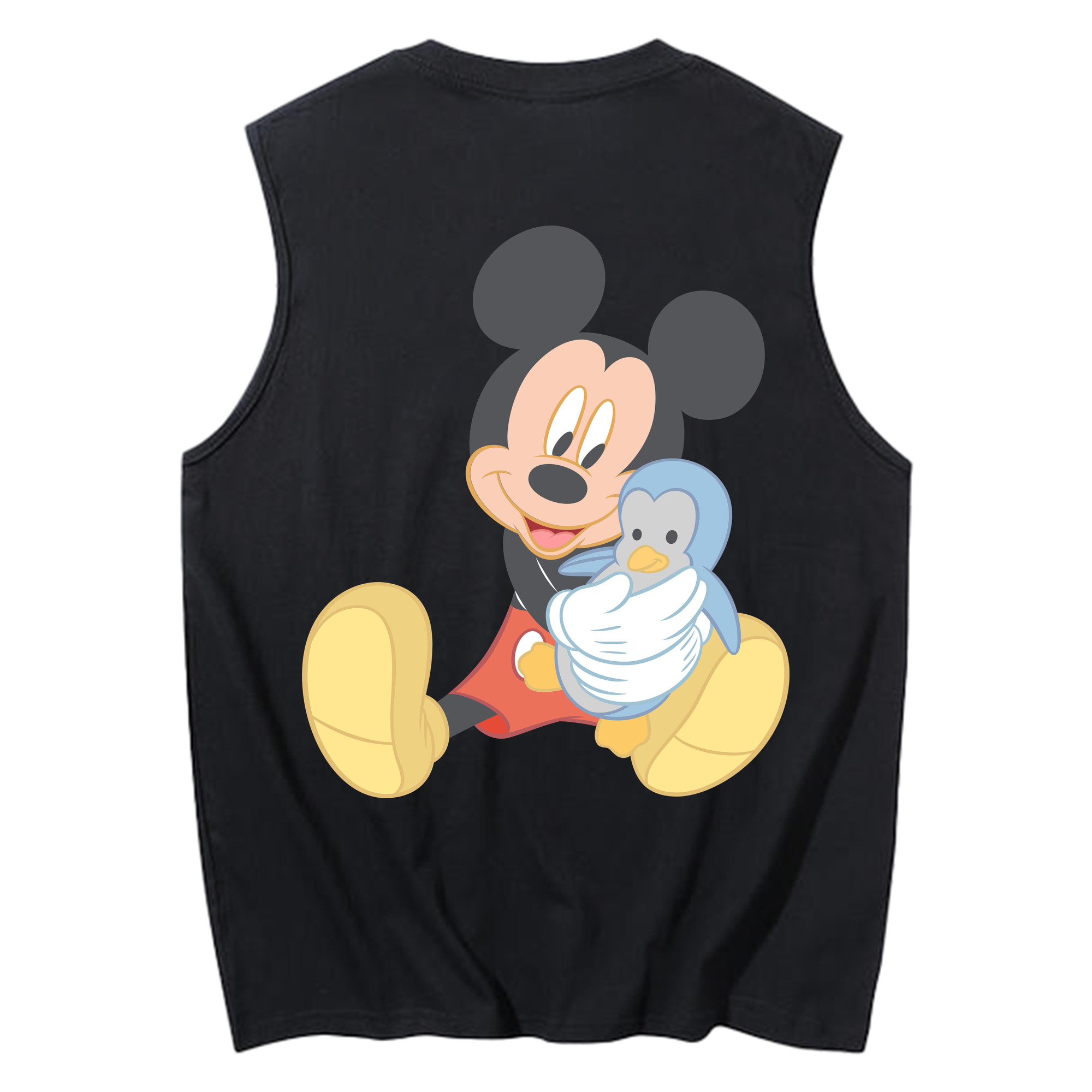 ミッキーマウス Mickey Mouse コットン100％タンクトップ（背面プリント）