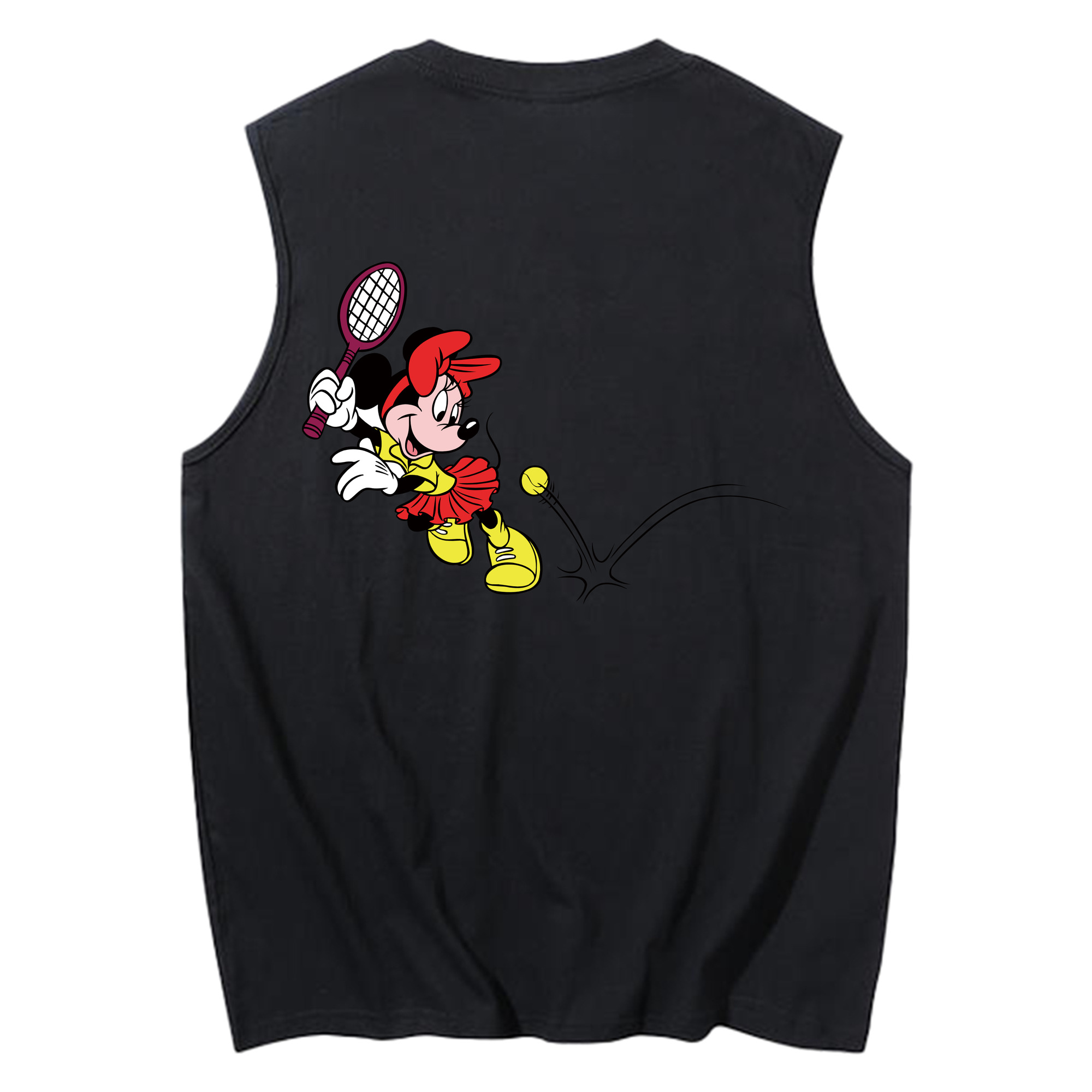 ミッキーマウス Mickey Mouse コットン100％タンクトップ（背面プリント）