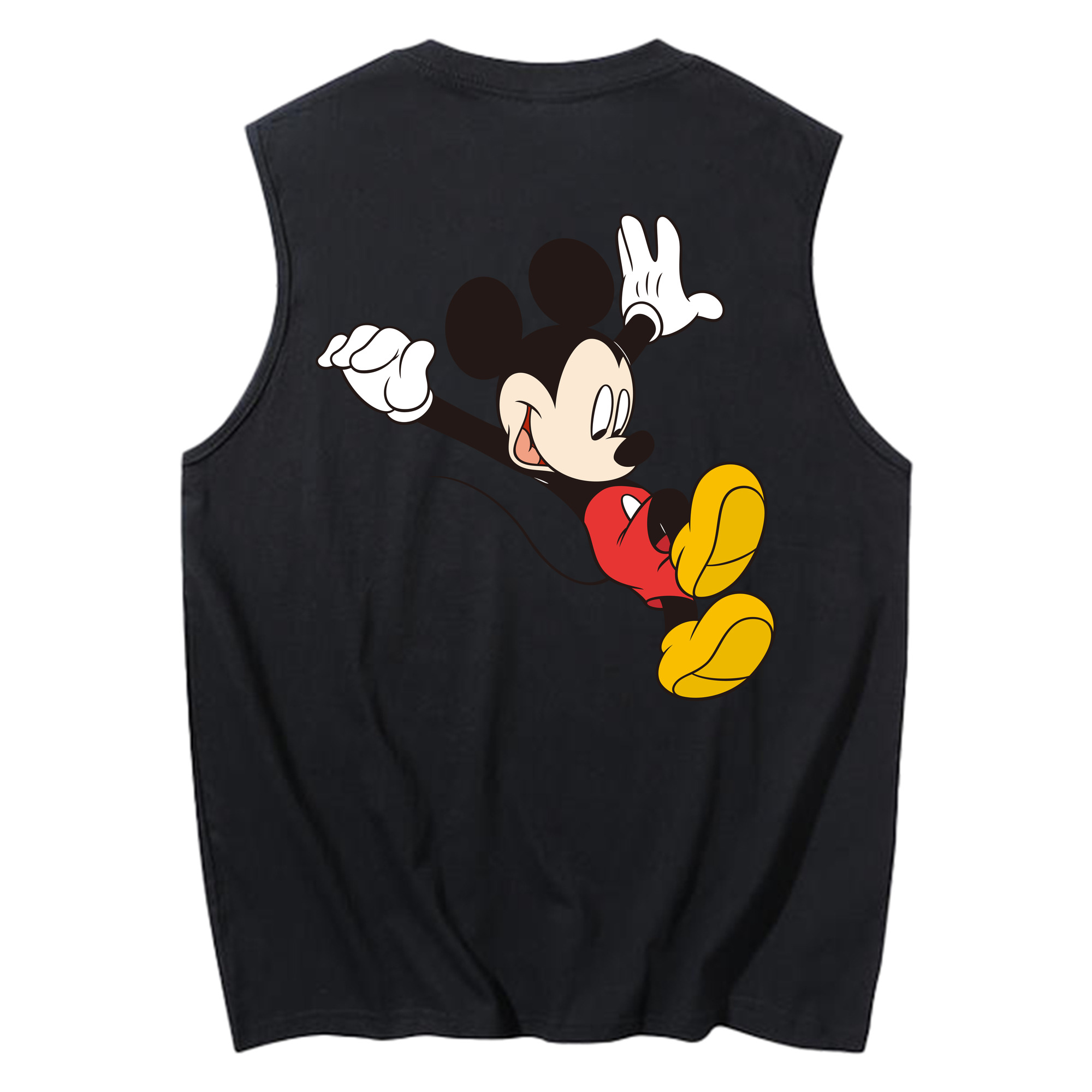 ミッキーマウス Mickey Mouse コットン100％タンクトップ（背面プリント）