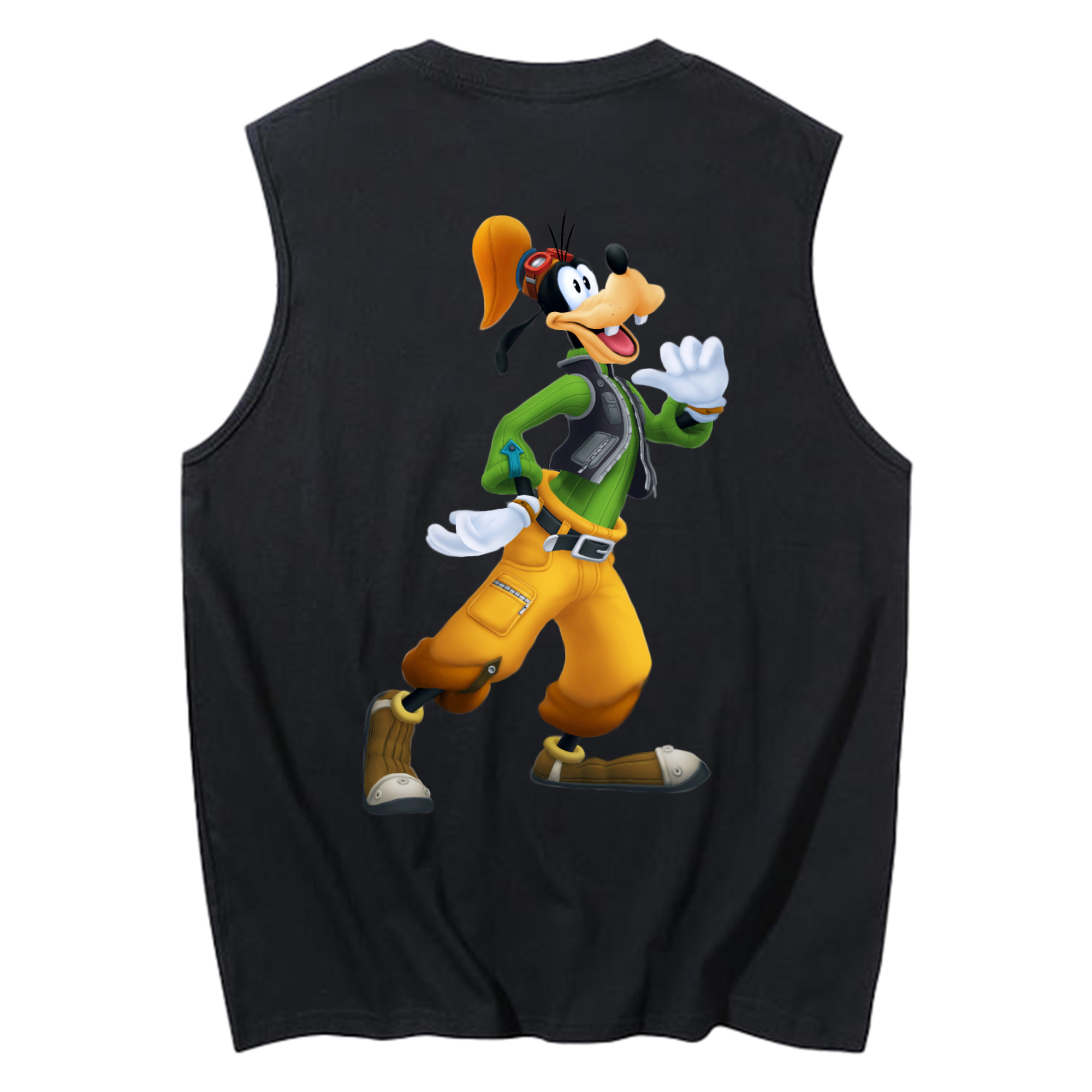 ミッキーマウス Mickey Mouse コットン100％タンクトップ（背面プリント）