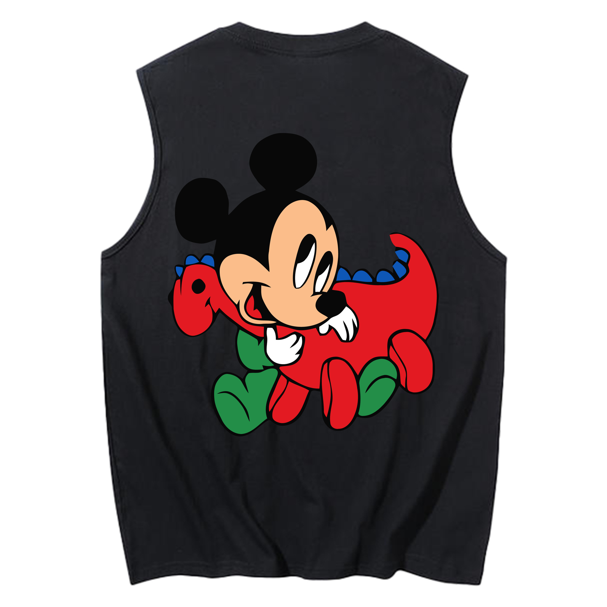 ミッキーマウス Mickey Mouse コットン100％タンクトップ（背面プリント）