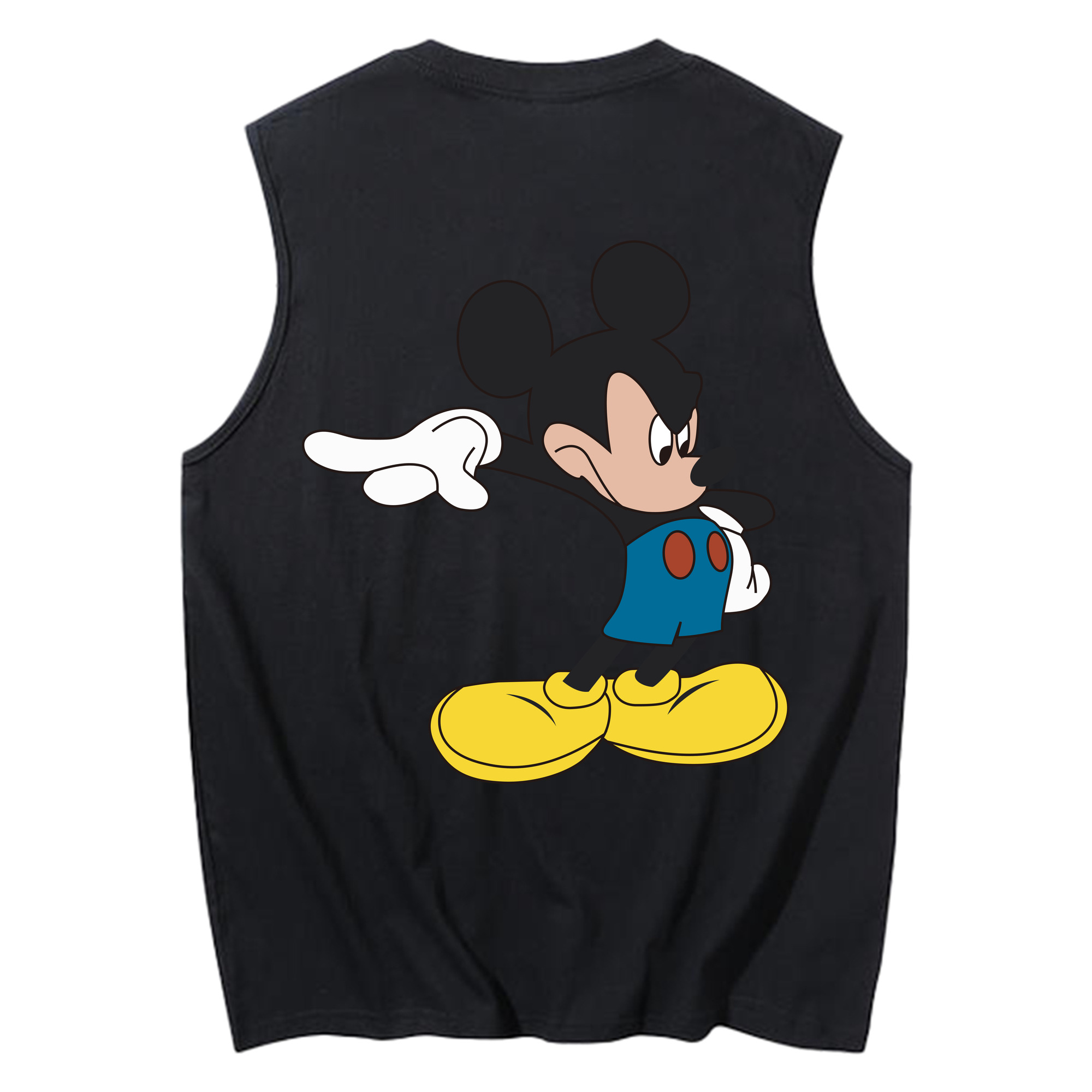 ミッキーマウス Mickey Mouse コットン100％タンクトップ（背面プリント）