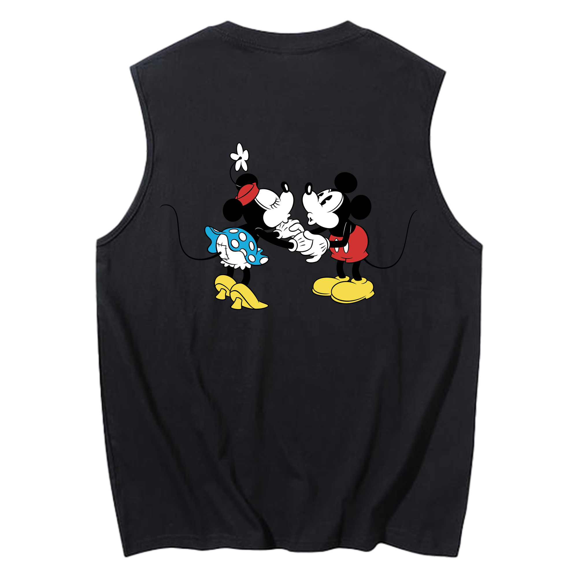 ミッキーマウス Mickey Mouse コットン100％タンクトップ（背面プリント）