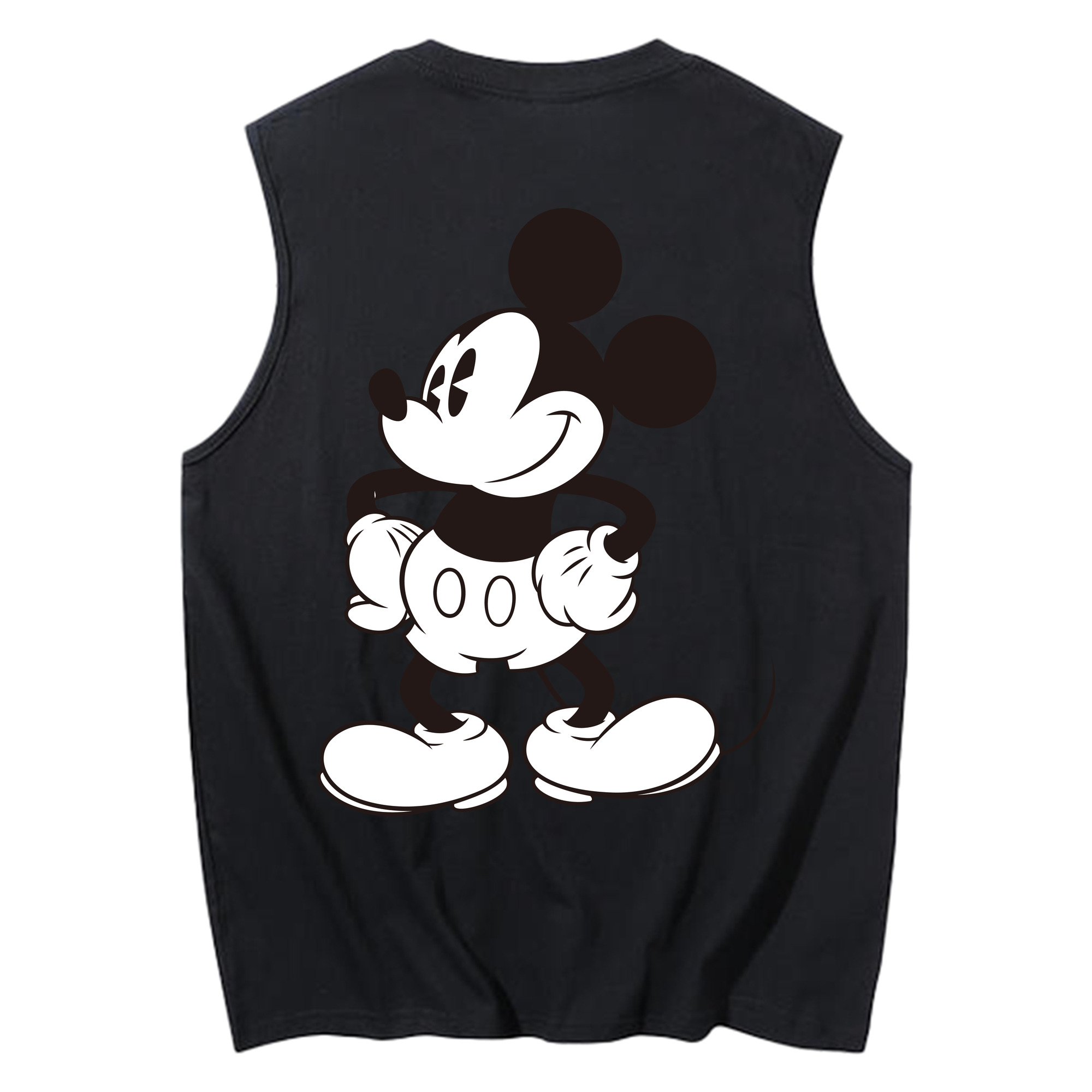 （画像用） ミッキーマウス Mickey Mouse コットン100％タンクトップ（背面プリント）