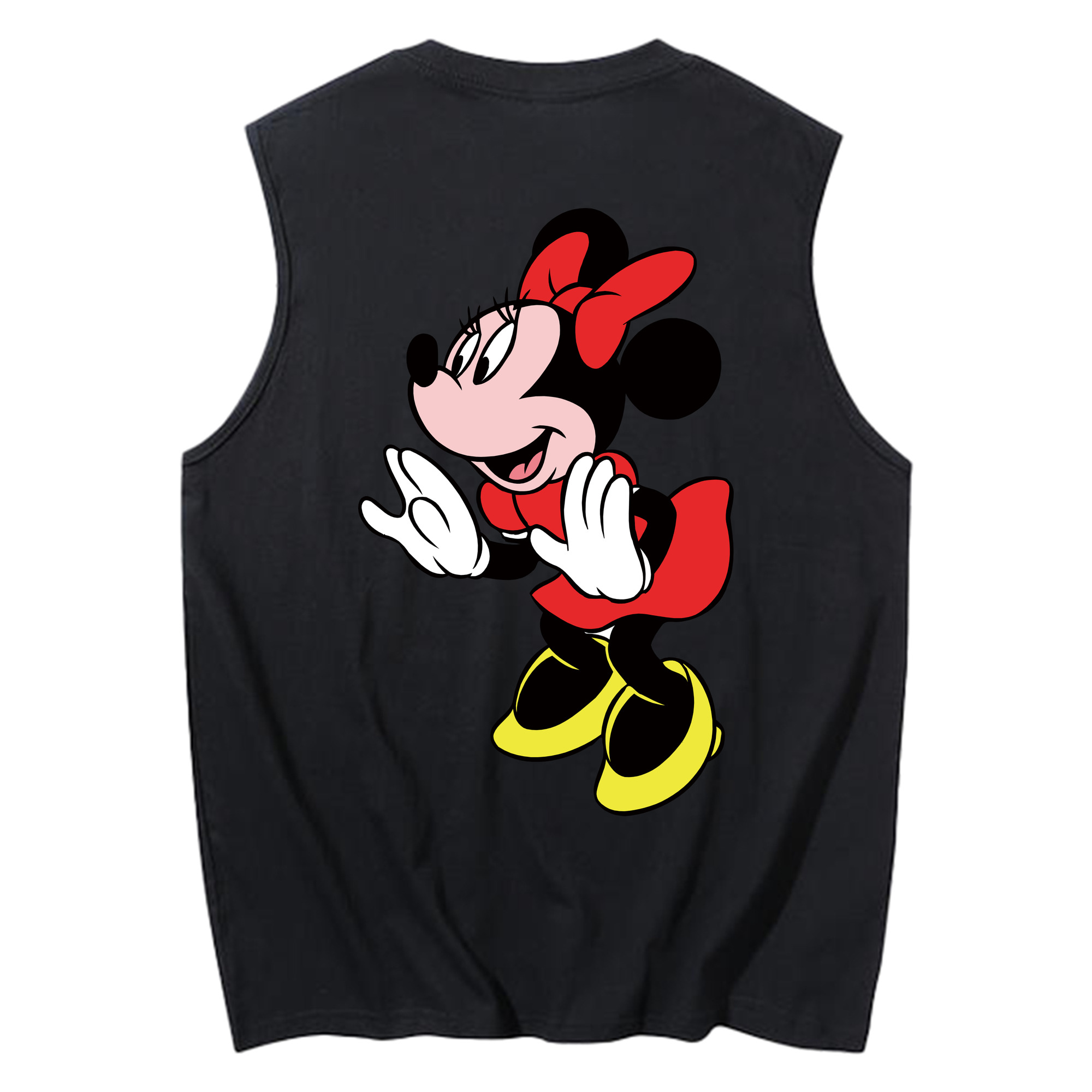 ミッキーマウス Mickey Mouse コットン100％タンクトップ（背面プリント）