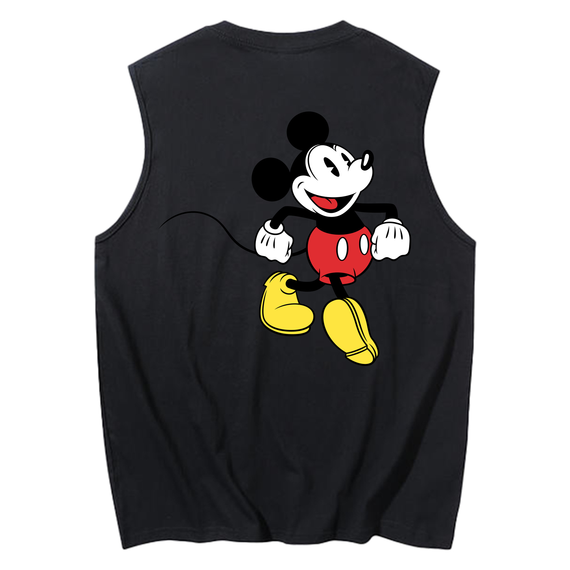 ミッキーマウス Mickey Mouse コットン100％タンクトップ（背面プリント）