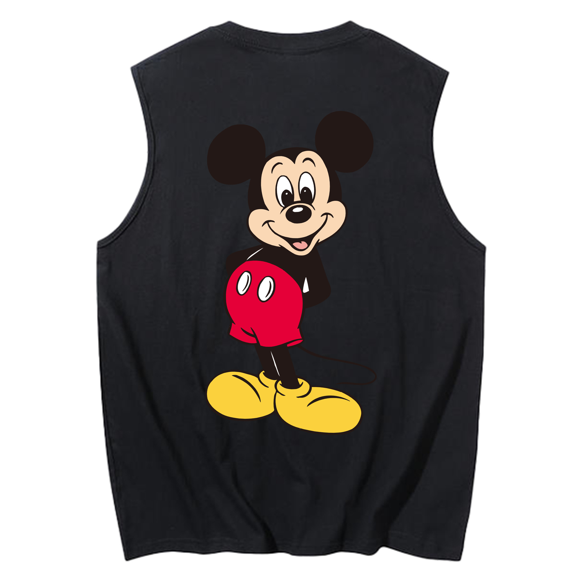 ミッキーマウス Mickey Mouse コットン100％タンクトップ（背面プリント）