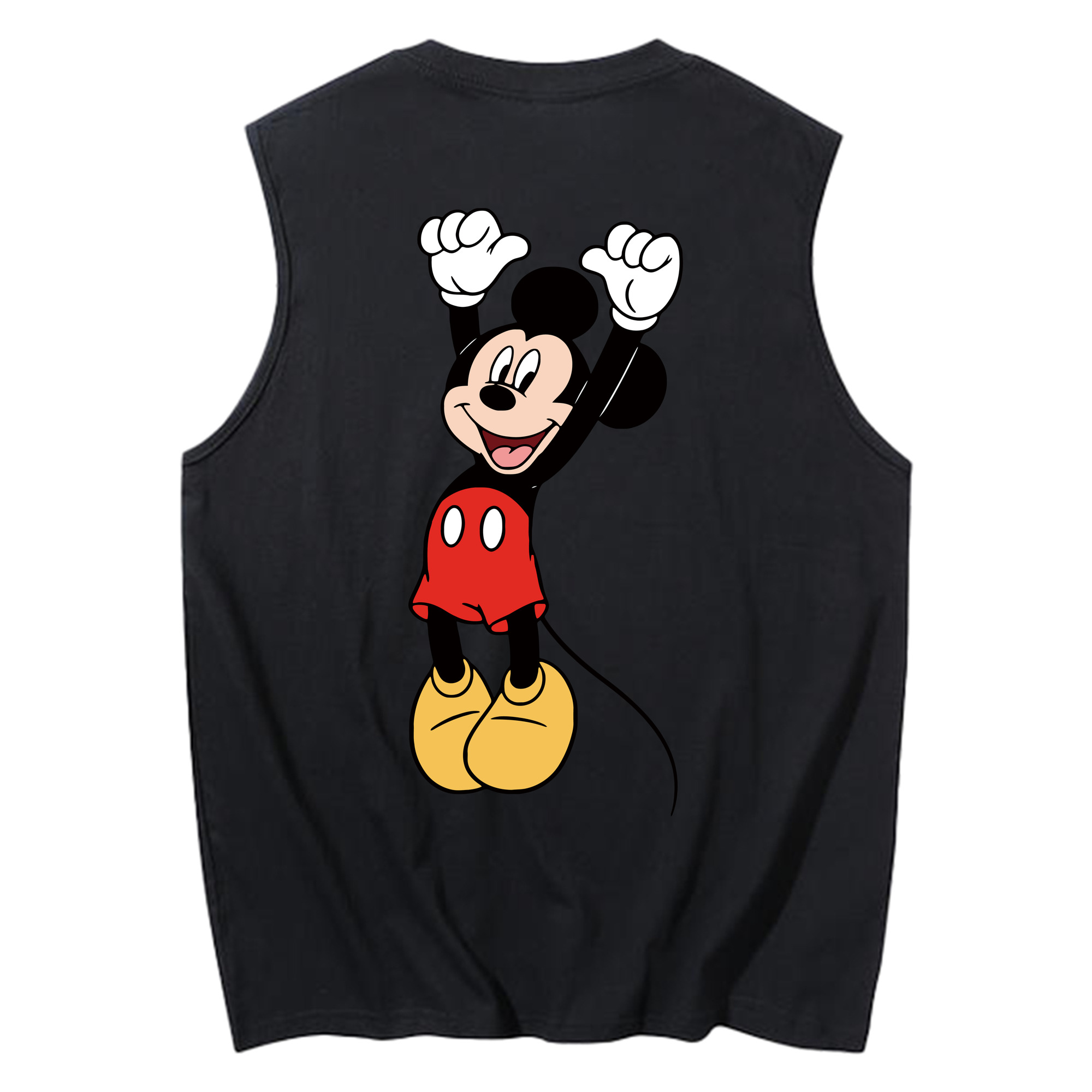 ミッキーマウス Mickey Mouse コットン100％タンクトップ（背面プリント）