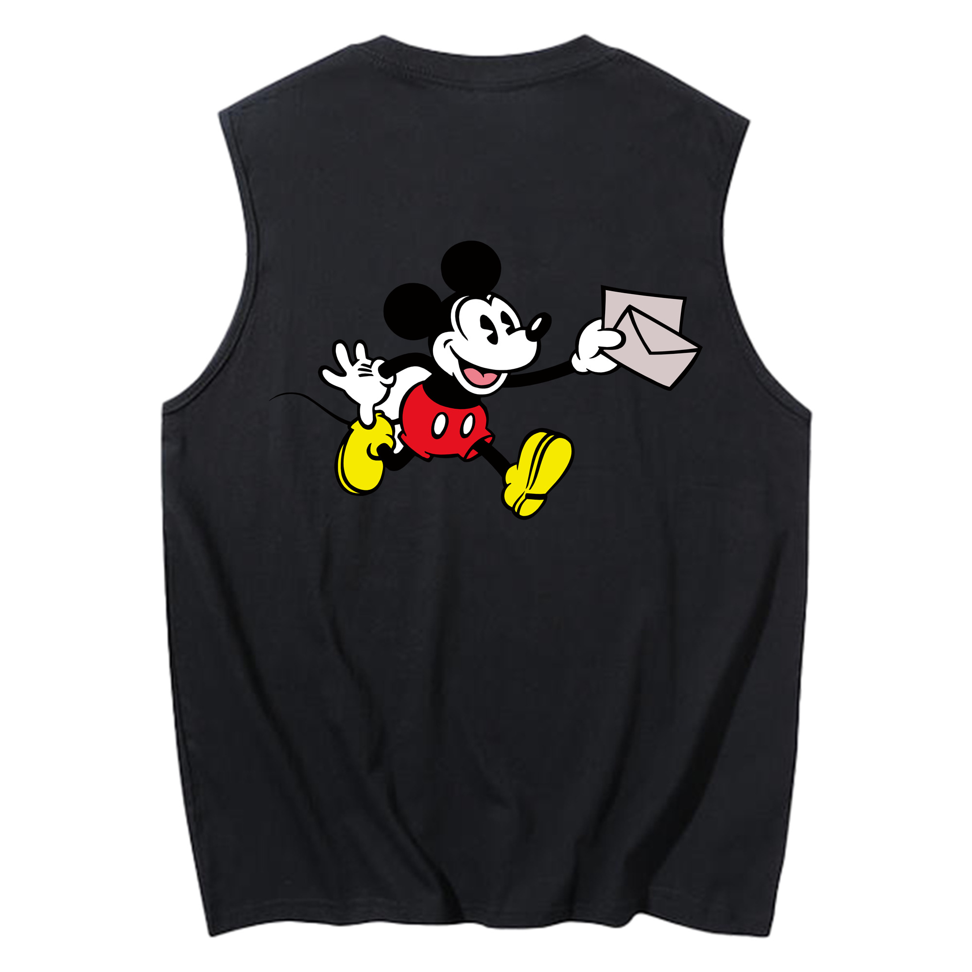 ミッキーマウス Mickey Mouse コットン100％タンクトップ（背面プリント）