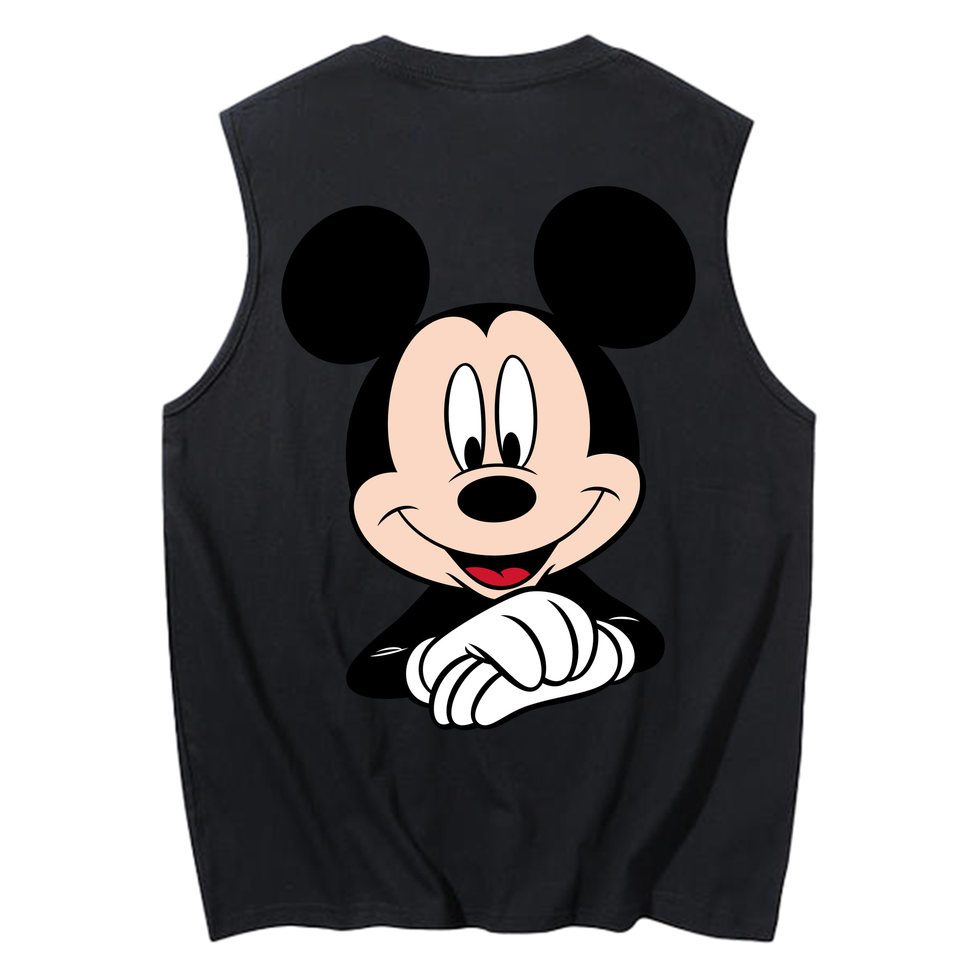 ミッキーマウス Mickey Mouse コットン100％タンクトップ（背面プリント）