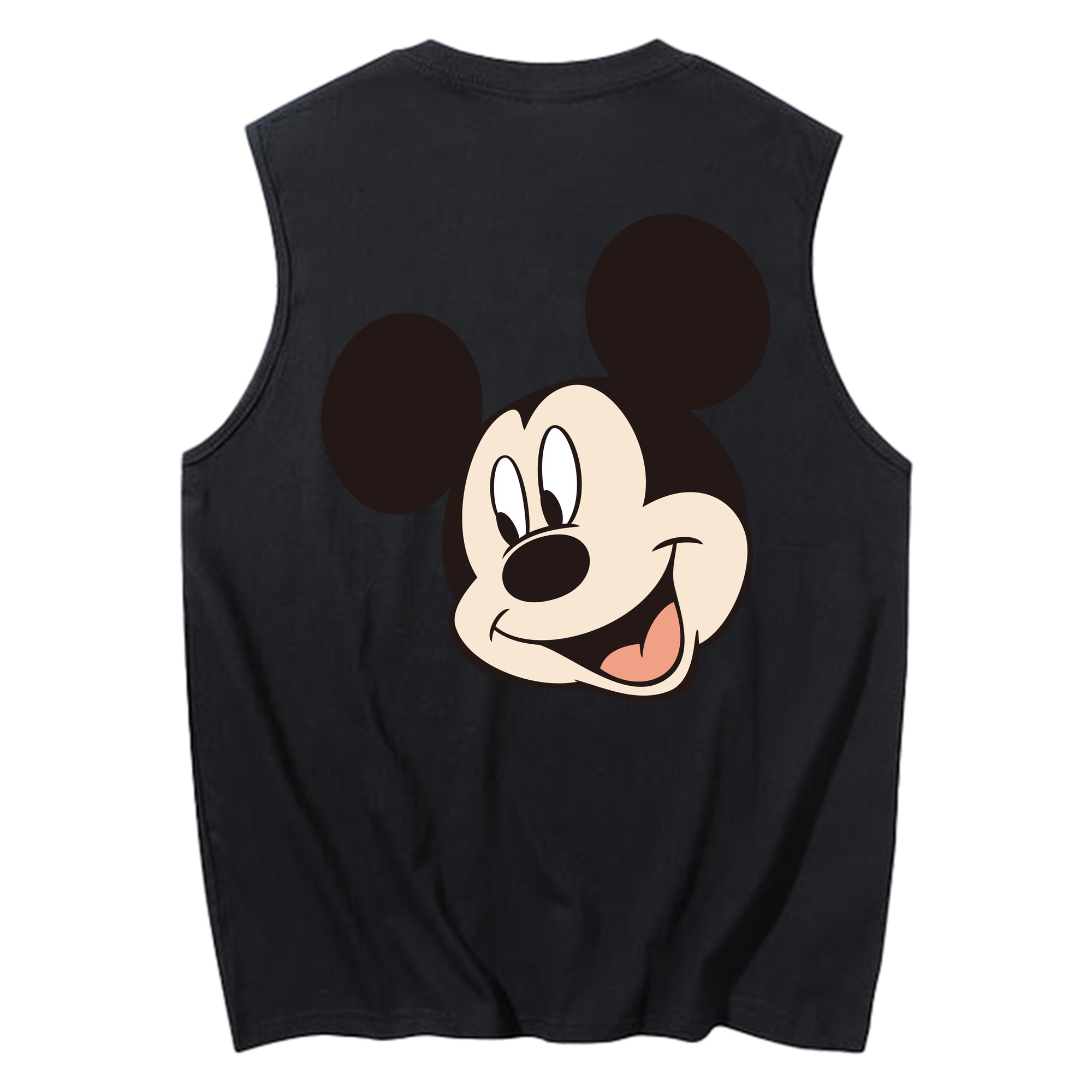 ミッキーマウス Mickey Mouse コットン100％タンクトップ（背面プリント）