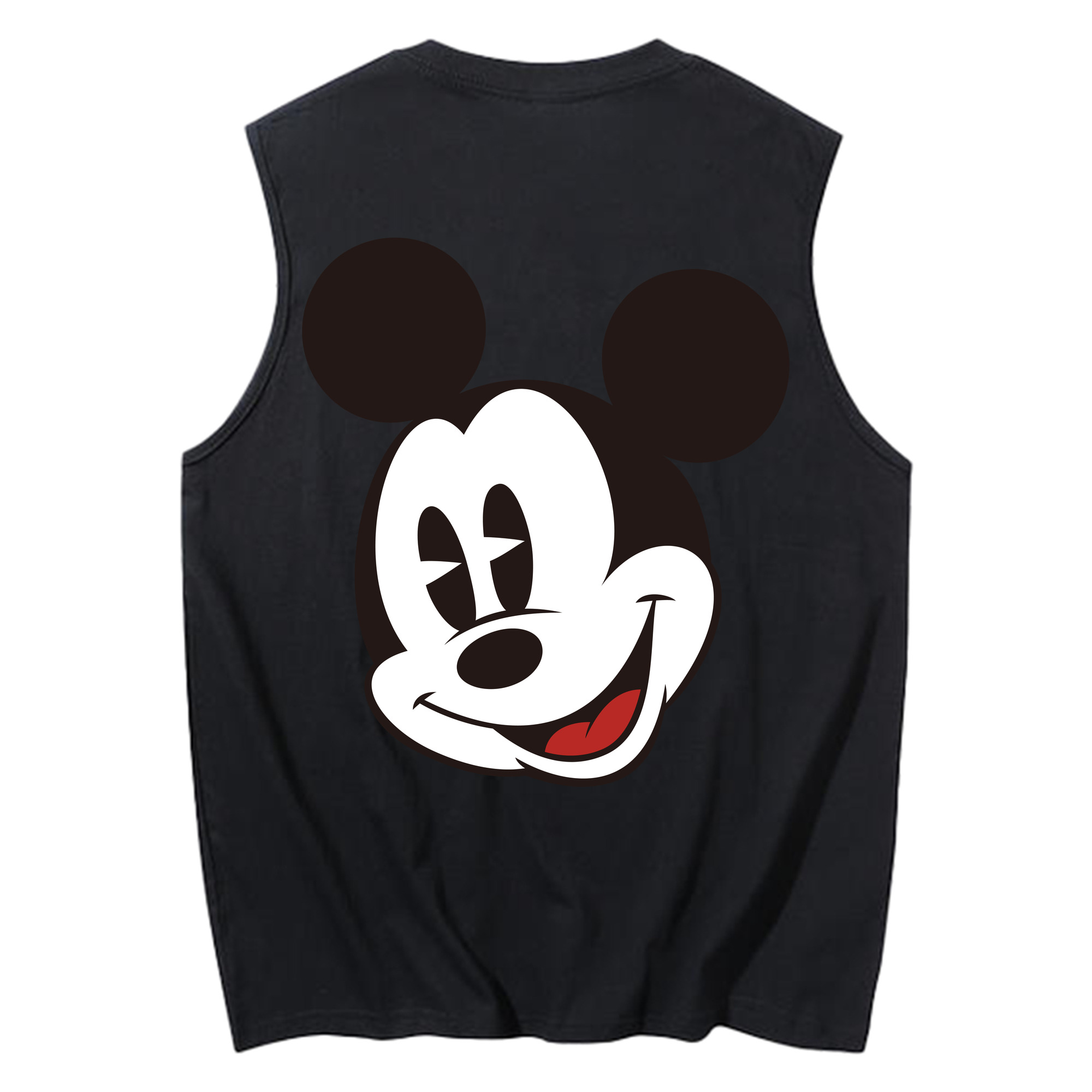 ミッキーマウス Mickey Mouse コットン100％タンクトップ（背面プリント）