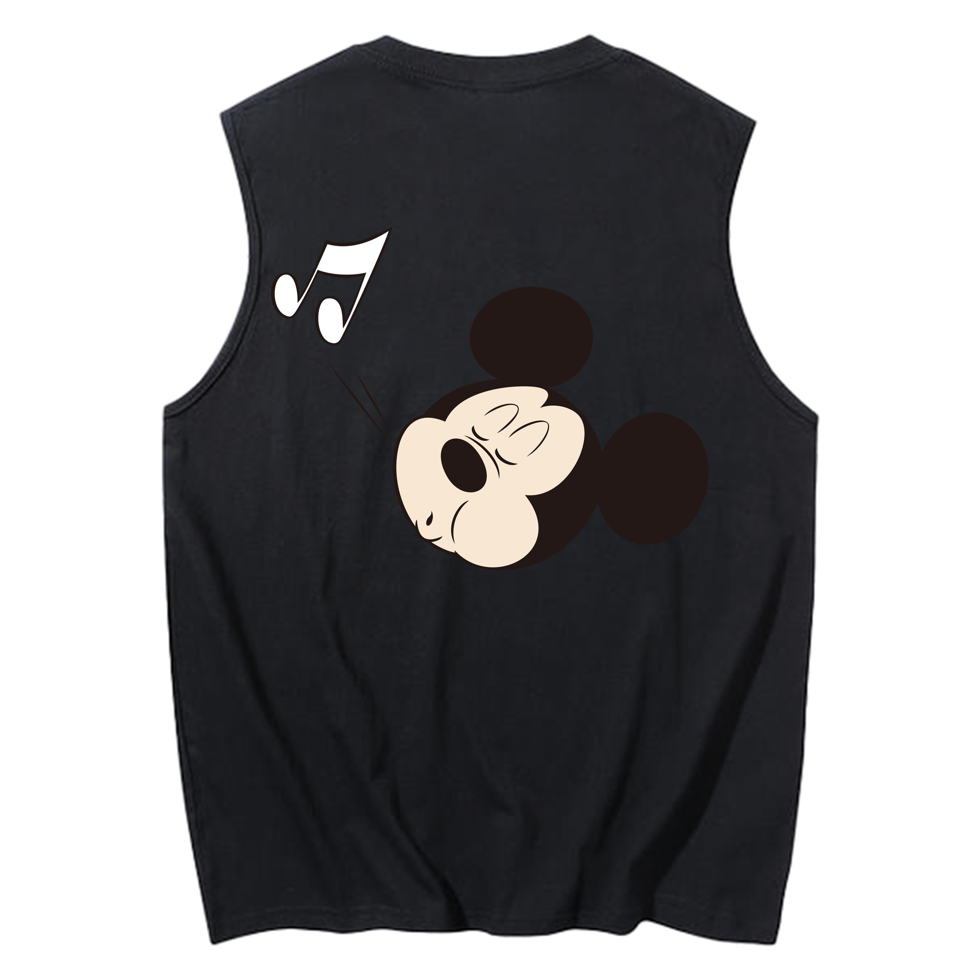 ミッキーマウス Mickey Mouse コットン100％タンクトップ（背面プリント）
