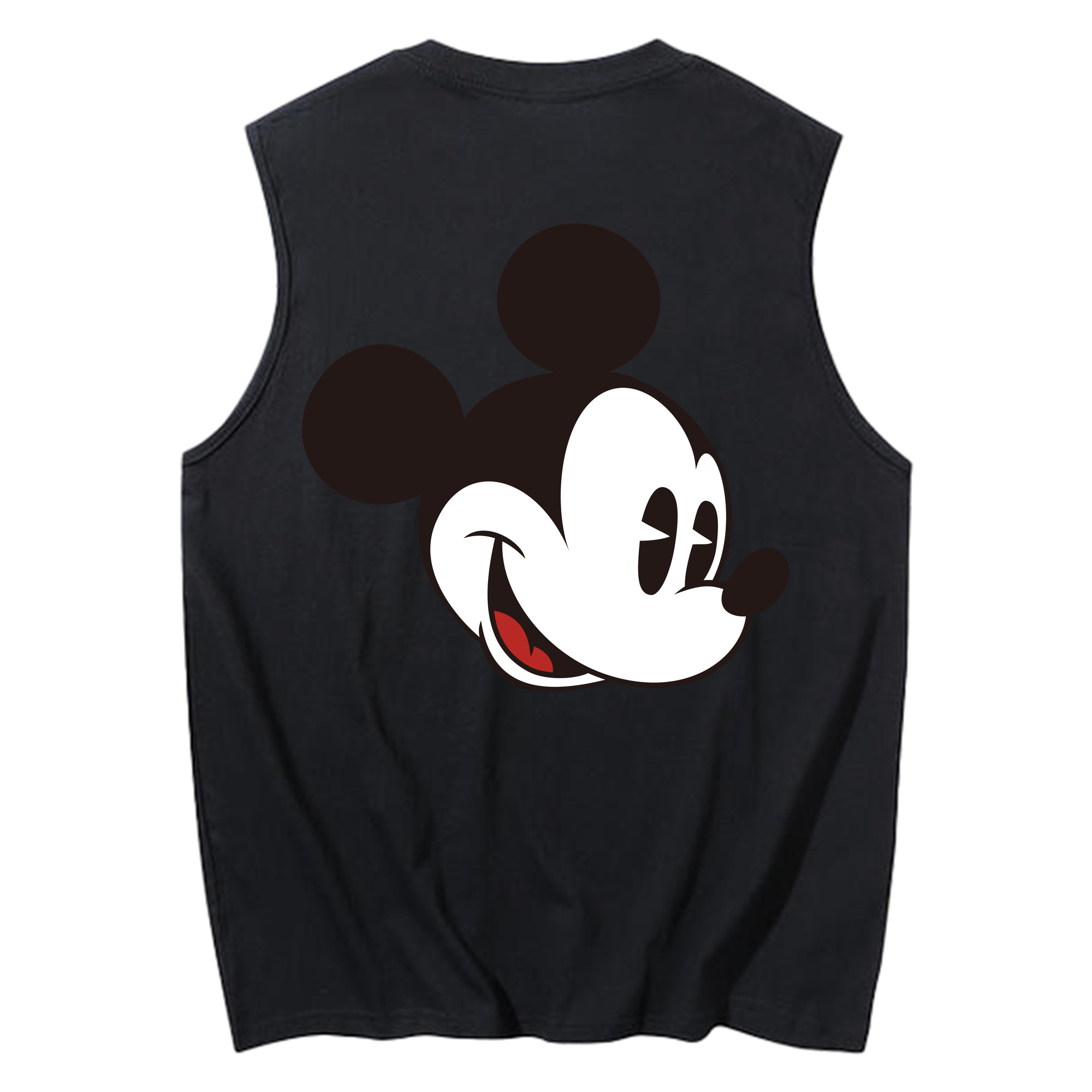ミッキーマウス Mickey Mouse コットン100％タンクトップ（背面プリント）