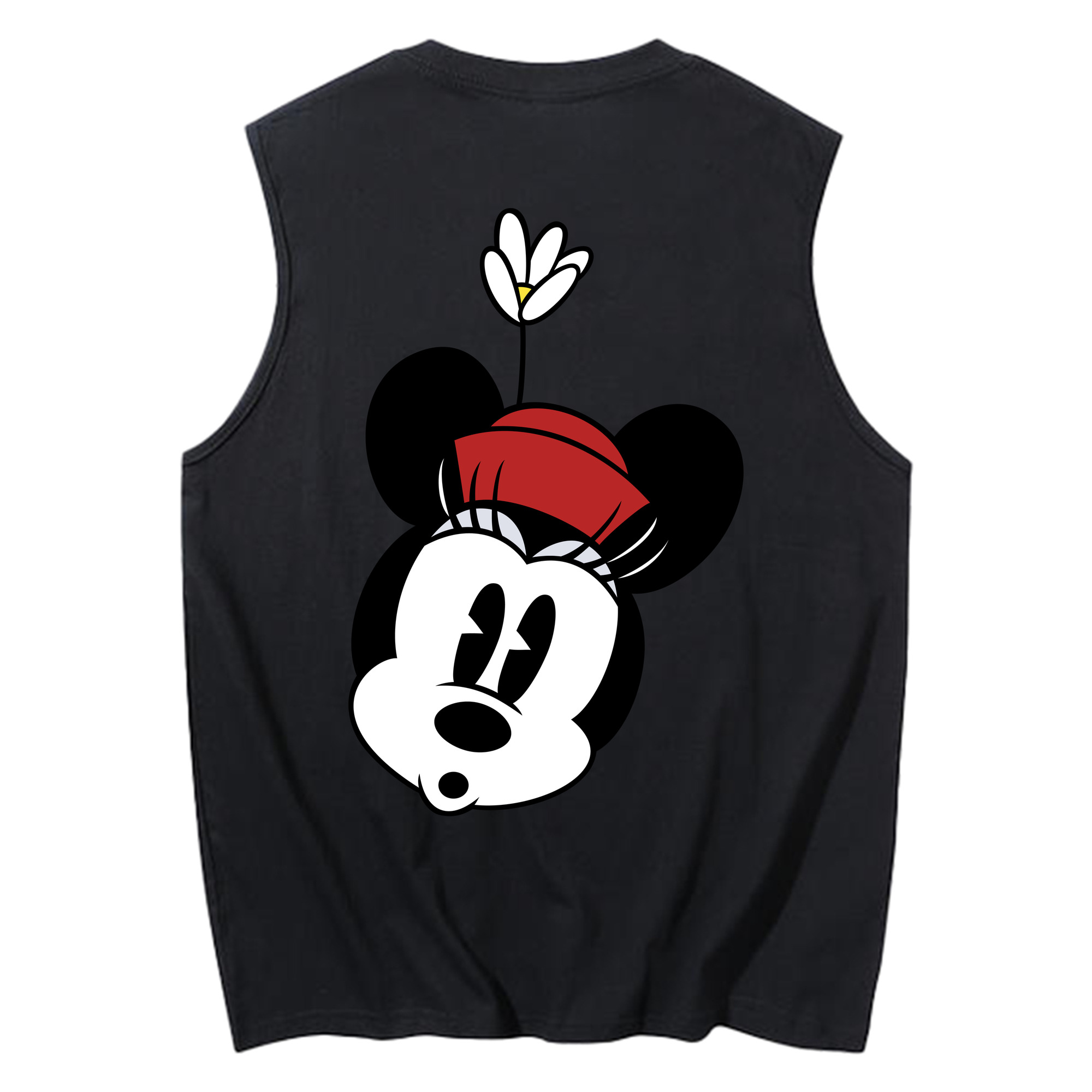 ミッキーマウス Mickey Mouse コットン100％タンクトップ（背面プリント）