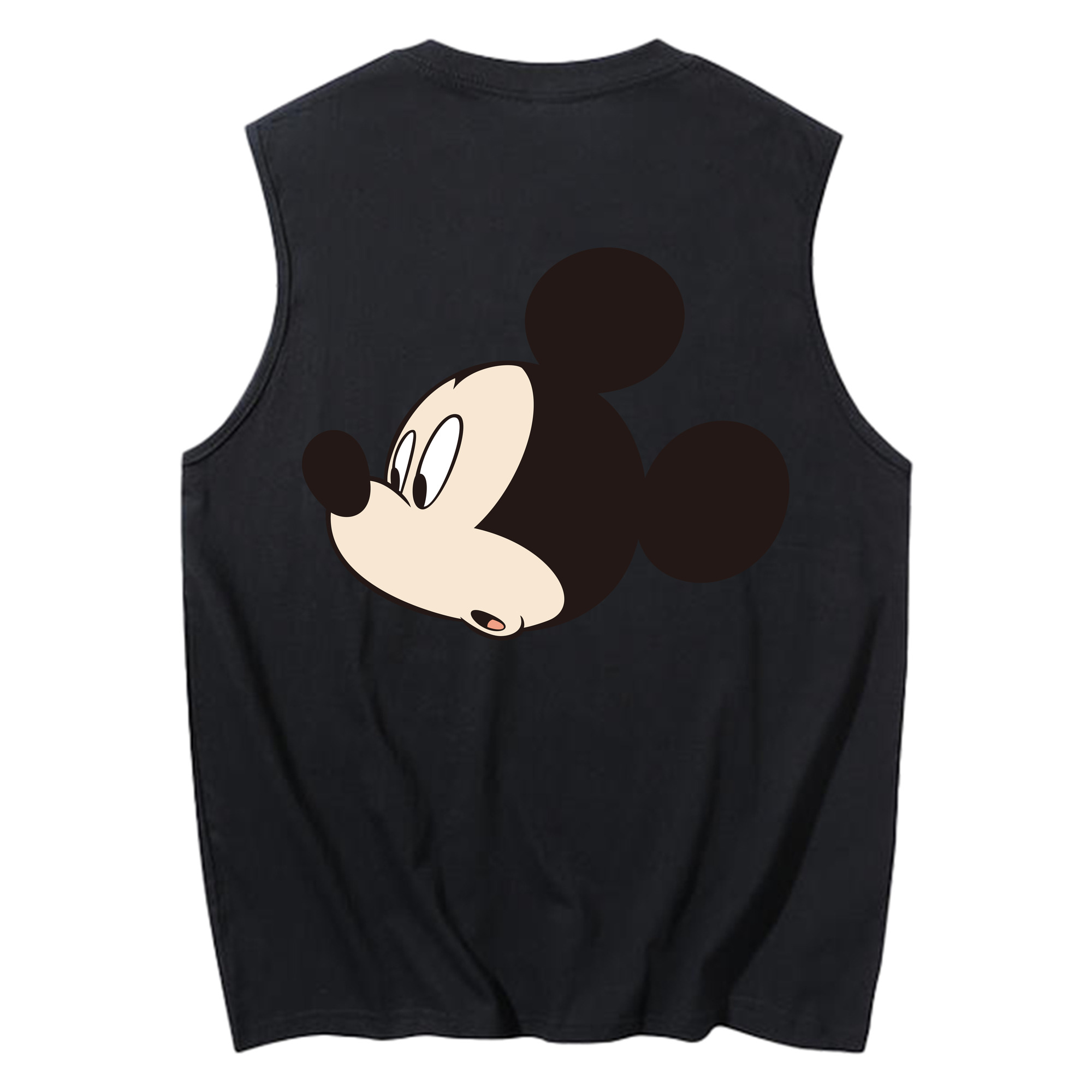 ミッキーマウス Mickey Mouse コットン100％タンクトップ（背面プリント）