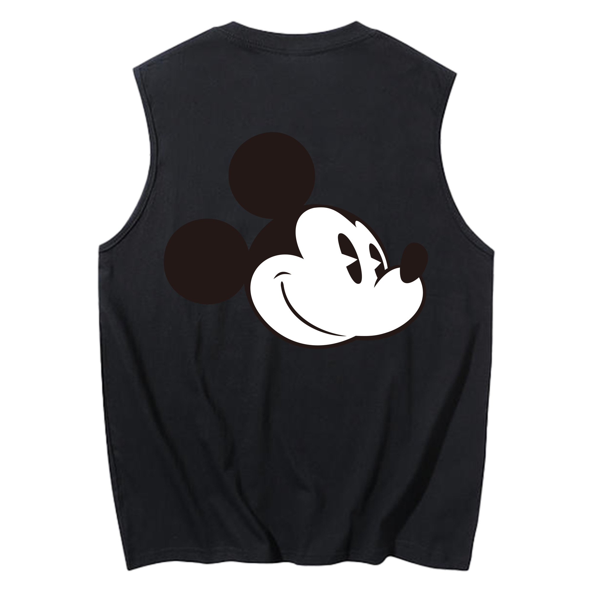 ミッキーマウス Mickey Mouse コットン100％タンクトップ（背面プリント）