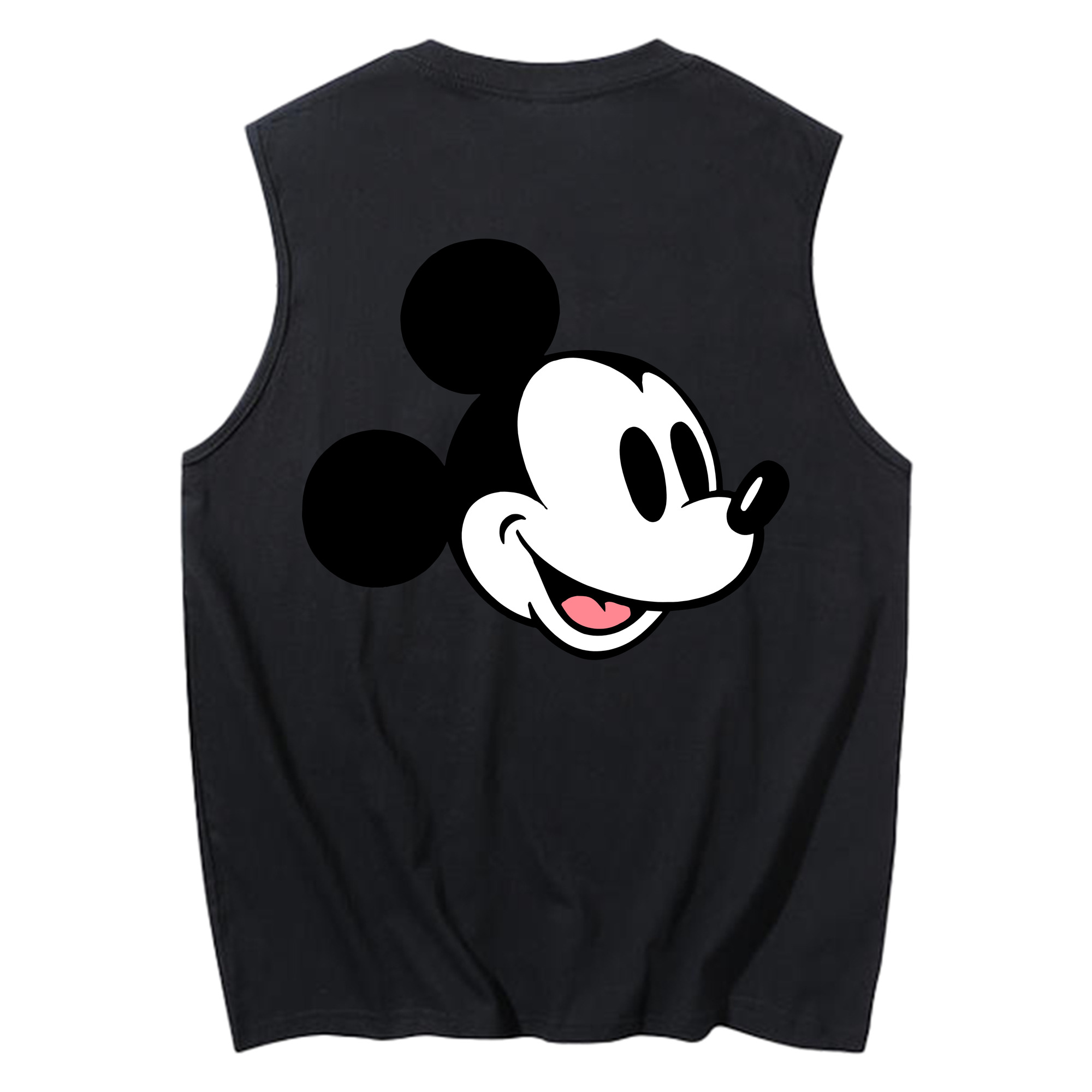 ミッキーマウス Mickey Mouse コットン100％タンクトップ（背面プリント）