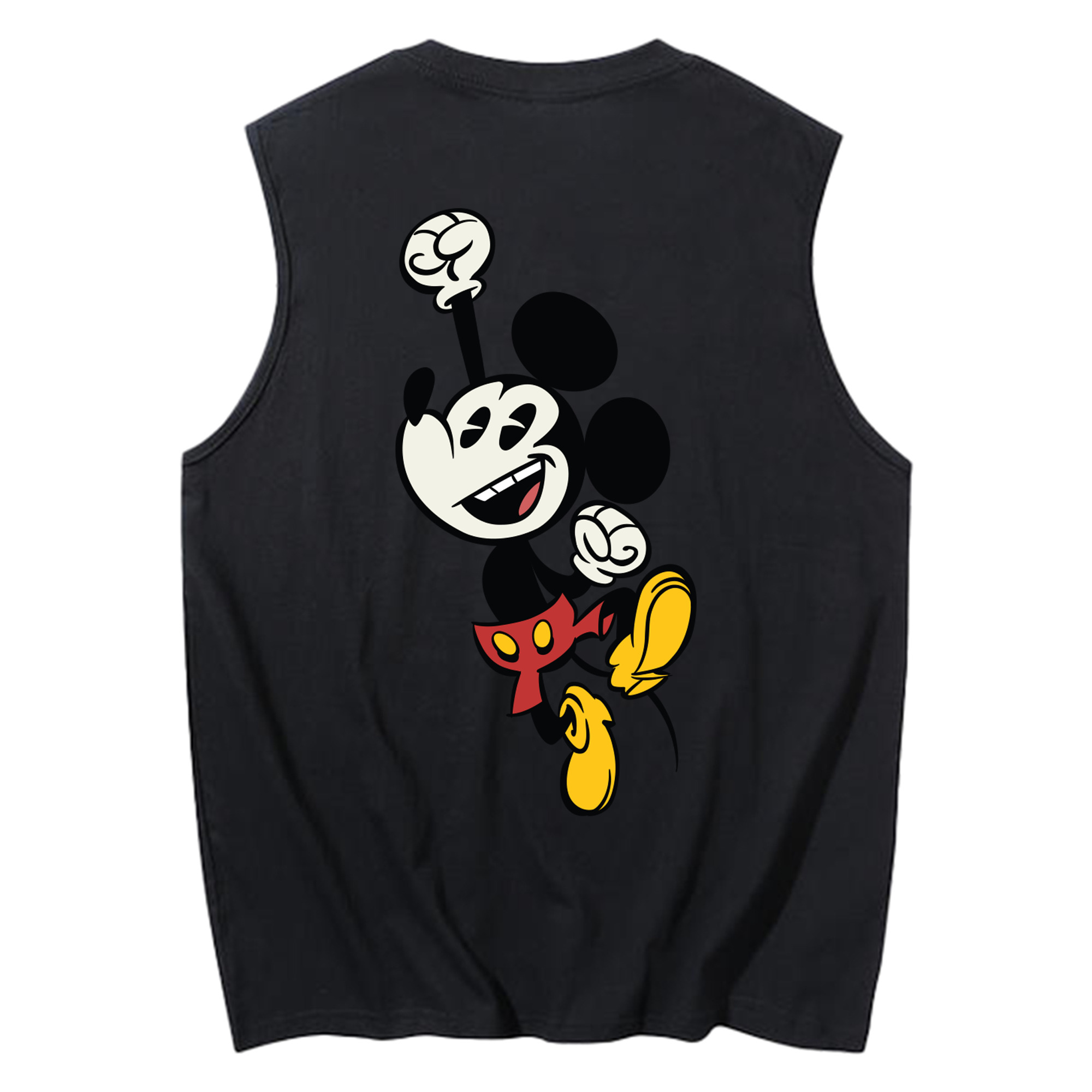 ミッキーマウス Mickey Mouse コットン100％タンクトップ（背面プリント）