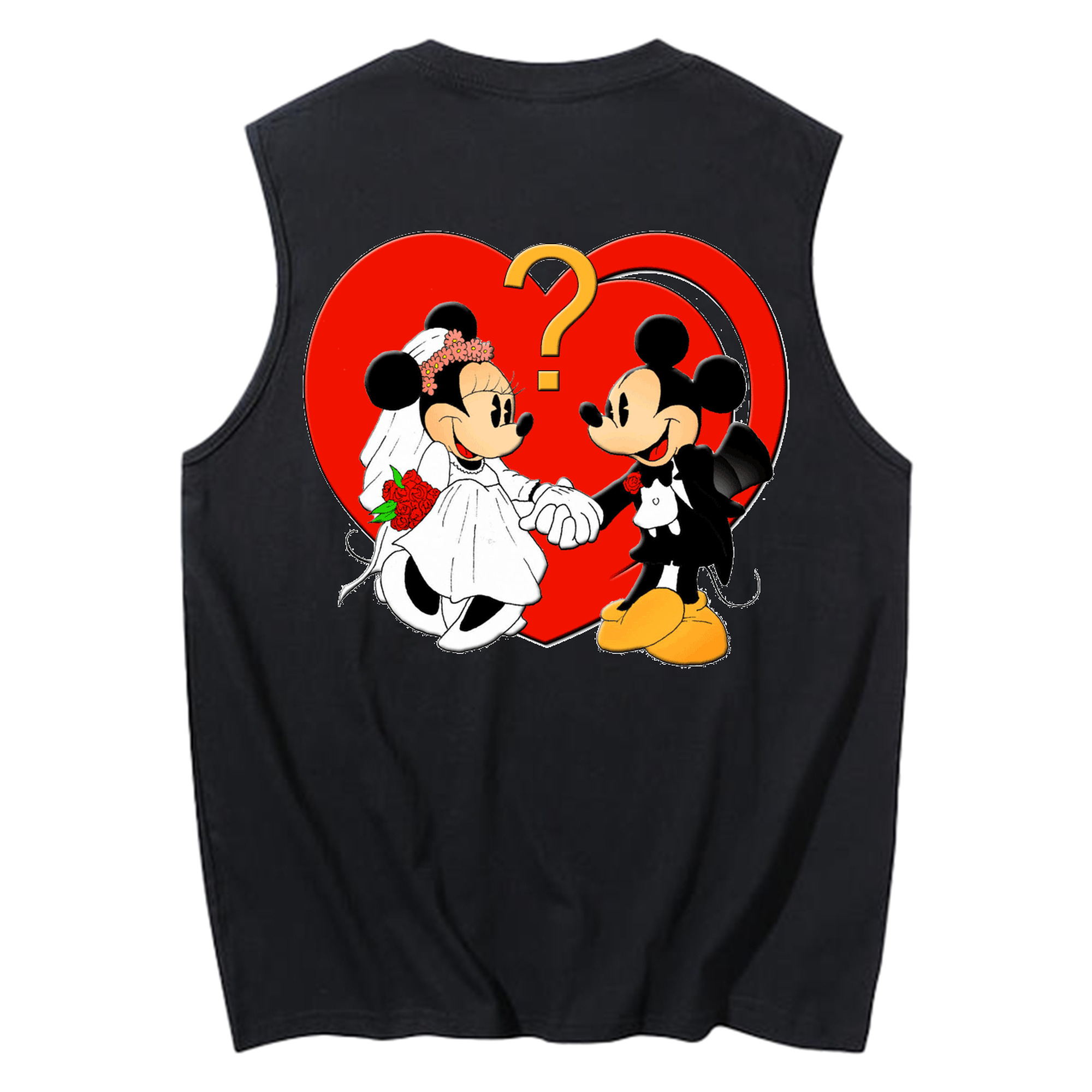 ミッキーマウス Mickey Mouse コットン100％タンクトップ（背面プリント）
