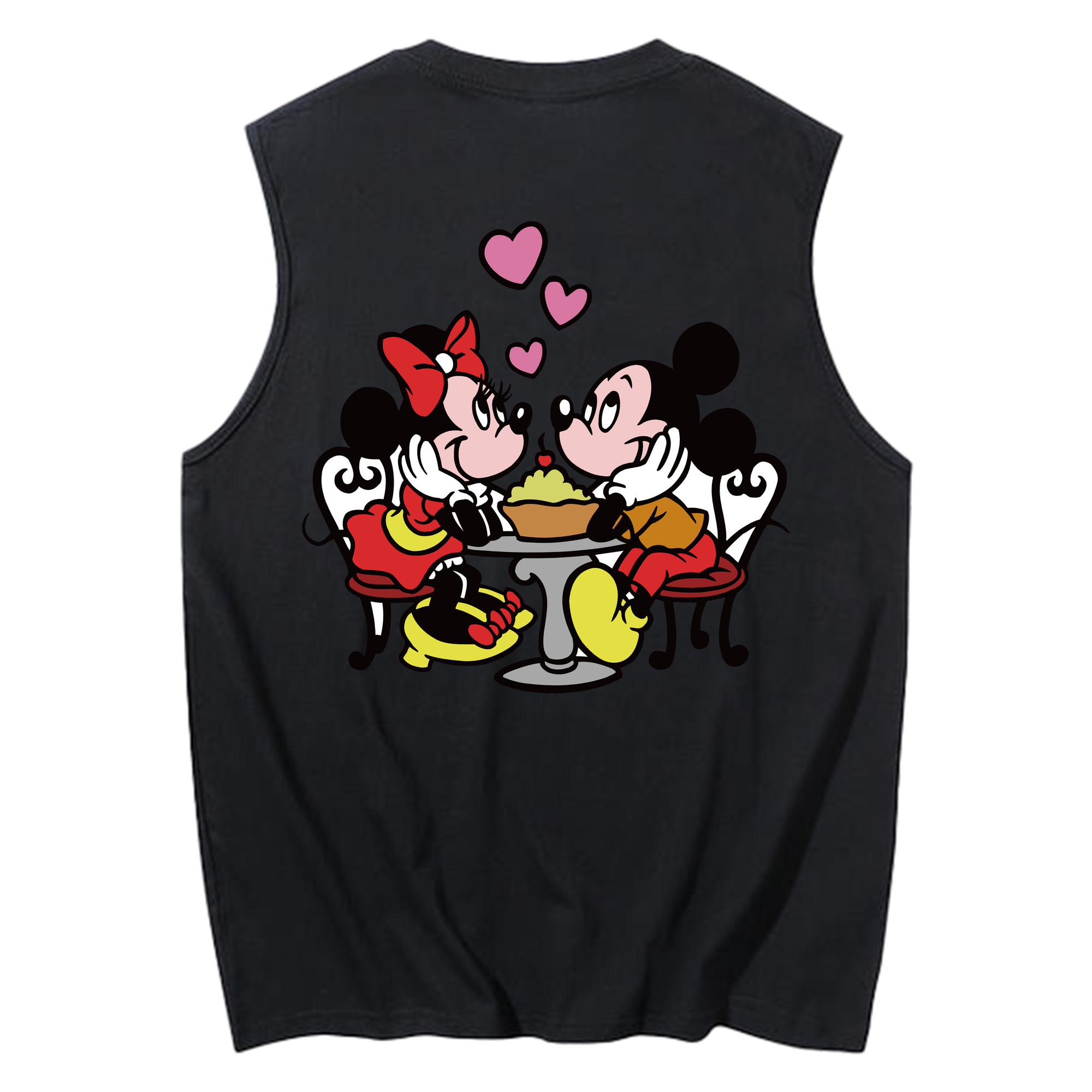 ミッキーマウス Mickey Mouse コットン100％タンクトップ（背面プリント）