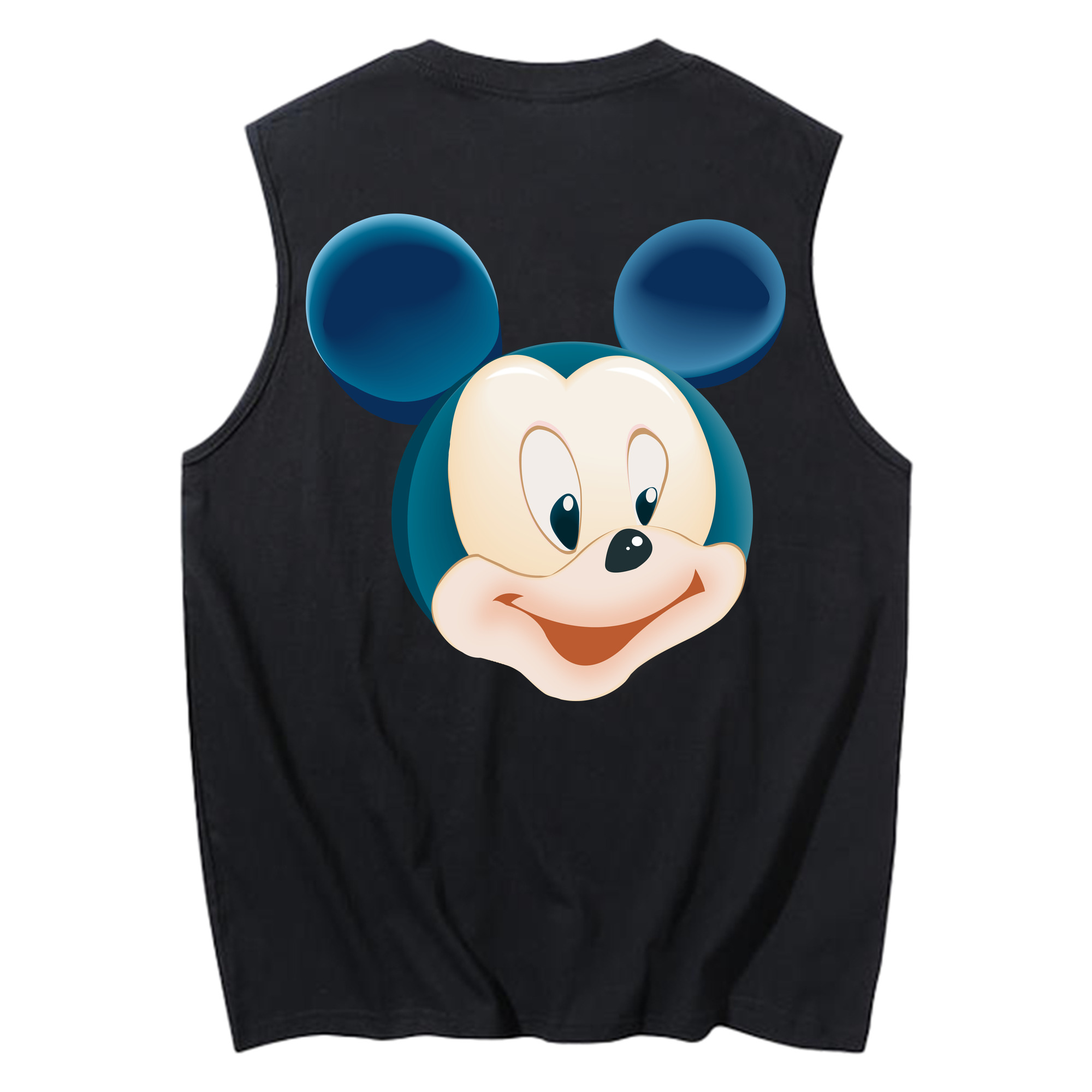 ミッキーマウス Mickey Mouse コットン100％タンクトップ（背面プリント）