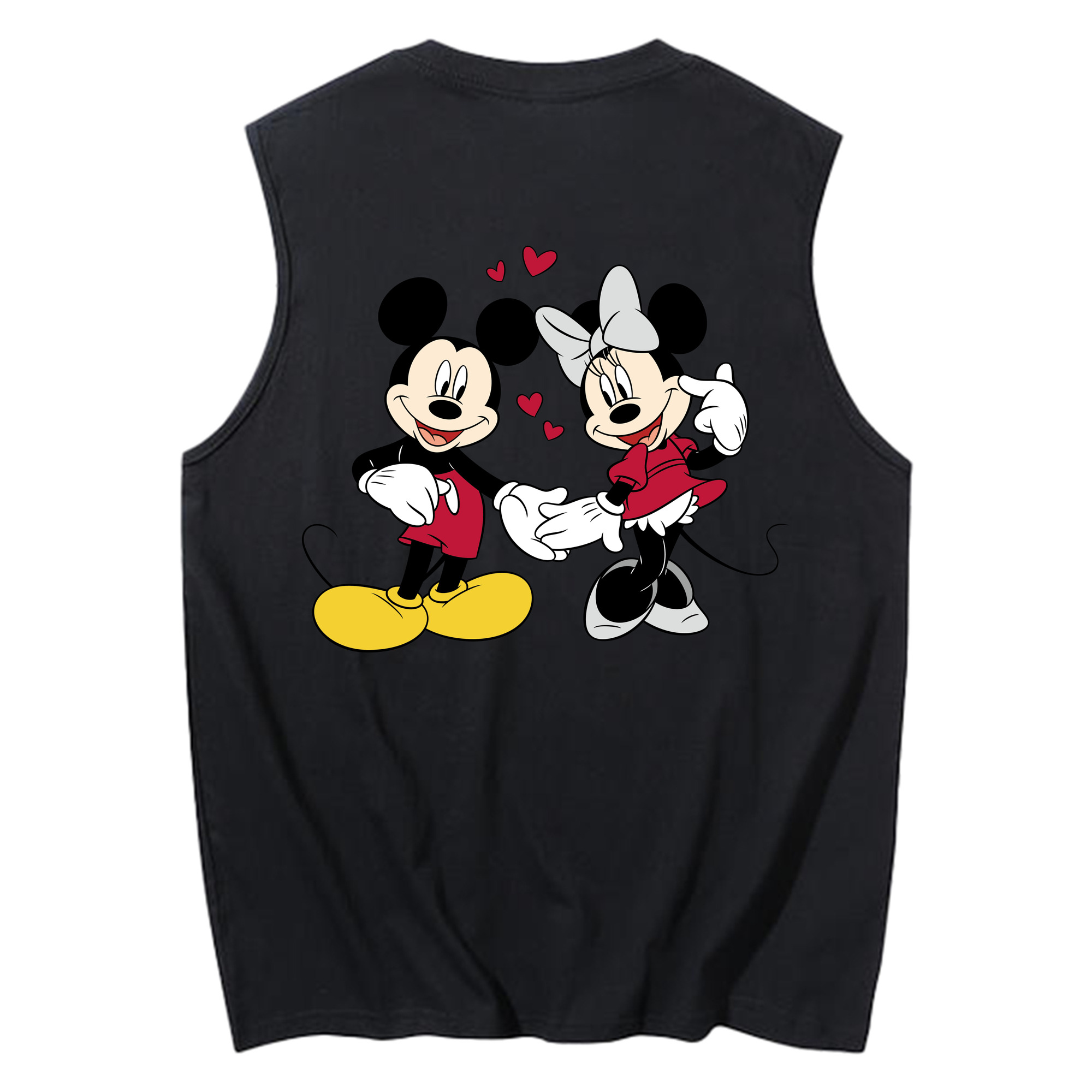 ミッキーマウス Mickey Mouse コットン100％タンクトップ（背面プリント）