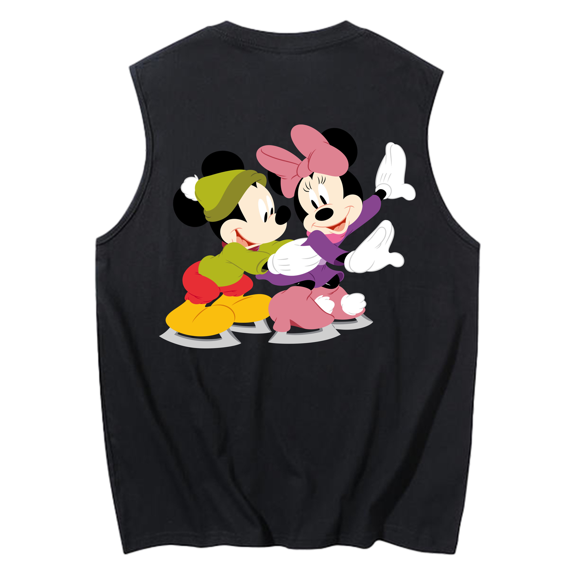 ミッキーマウス Mickey Mouse コットン100％タンクトップ（背面プリント）