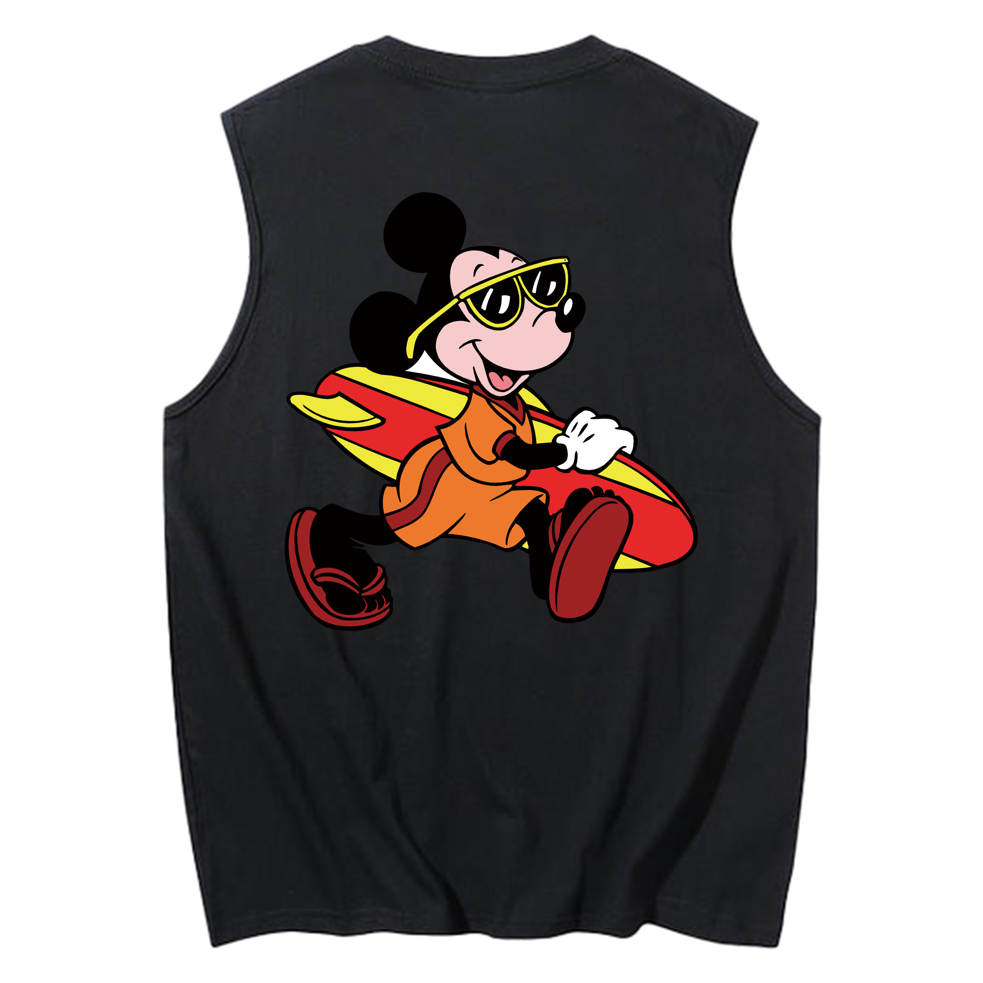 （画像用） ミッキーマウス Mickey Mouse コットン100％タンクトップ（背面プリント）