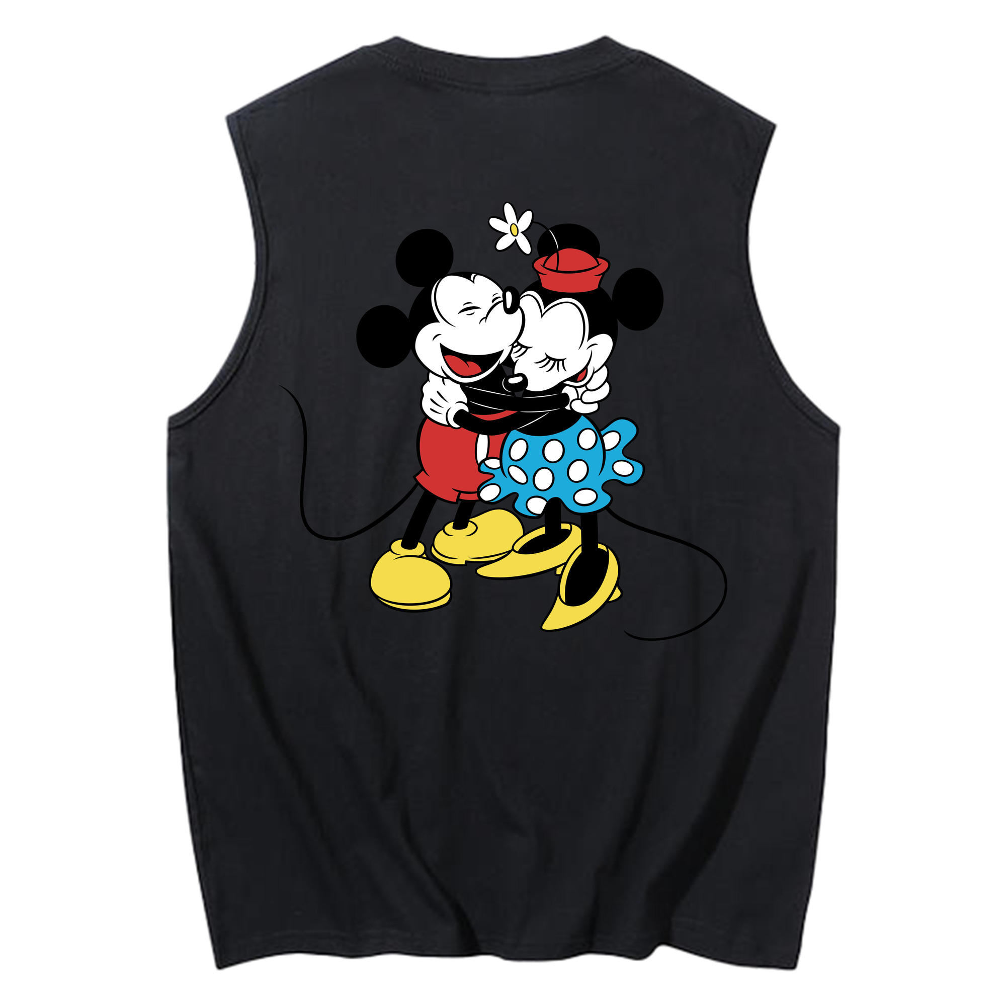 ミッキーマウス Mickey Mouse コットン100％タンクトップ（背面プリント）