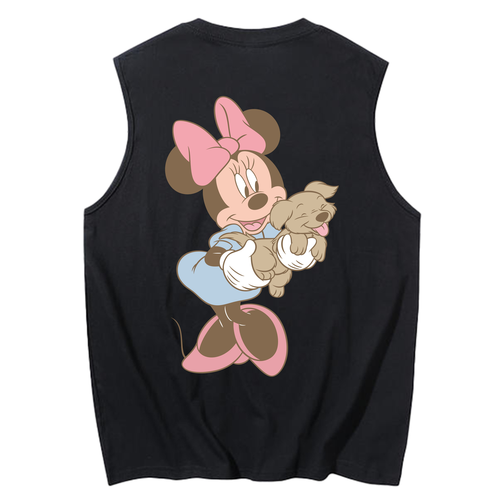 ミッキーマウス Mickey Mouse コットン100％タンクトップ（背面プリント）