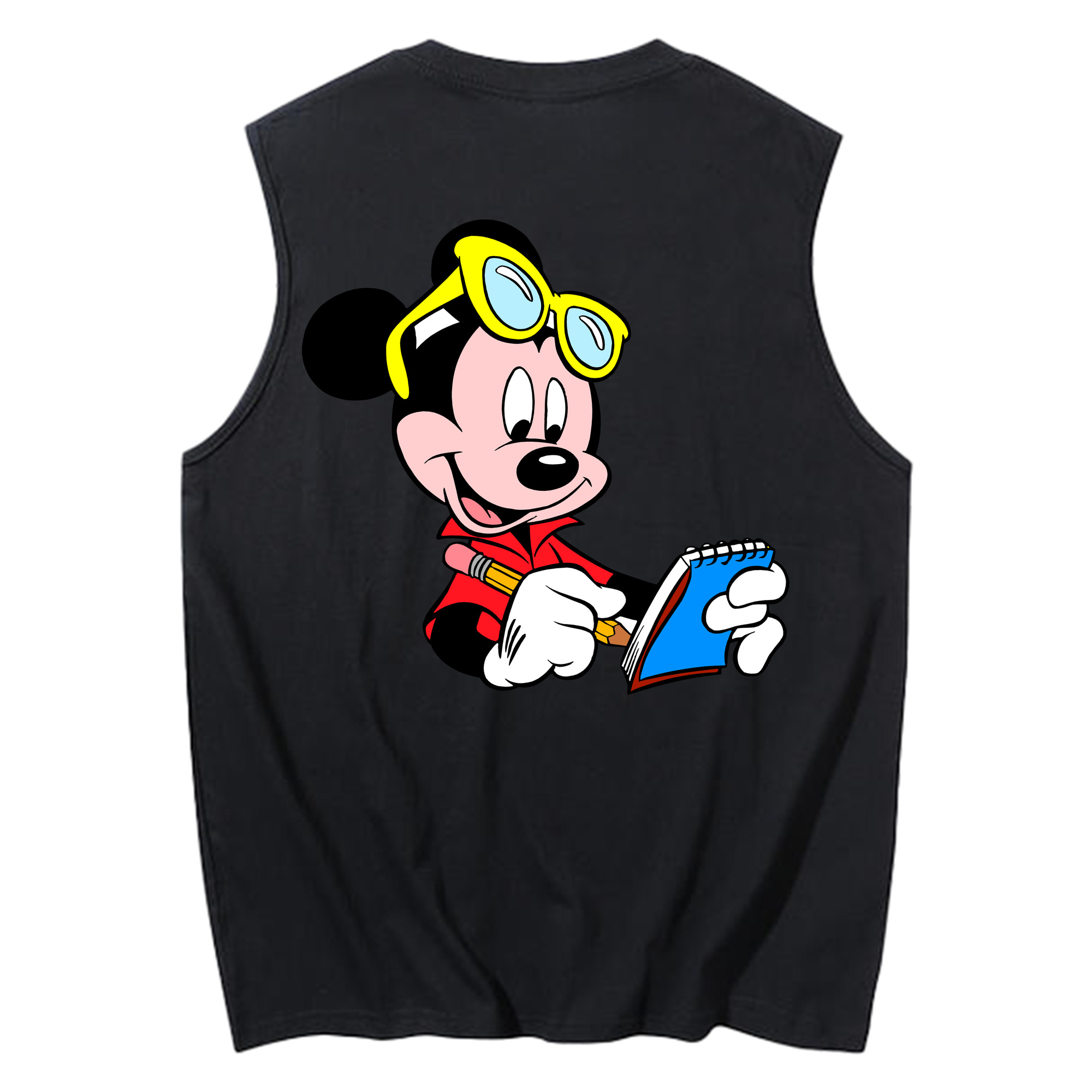 ミッキーマウス Mickey Mouse コットン100％タンクトップ（背面プリント）