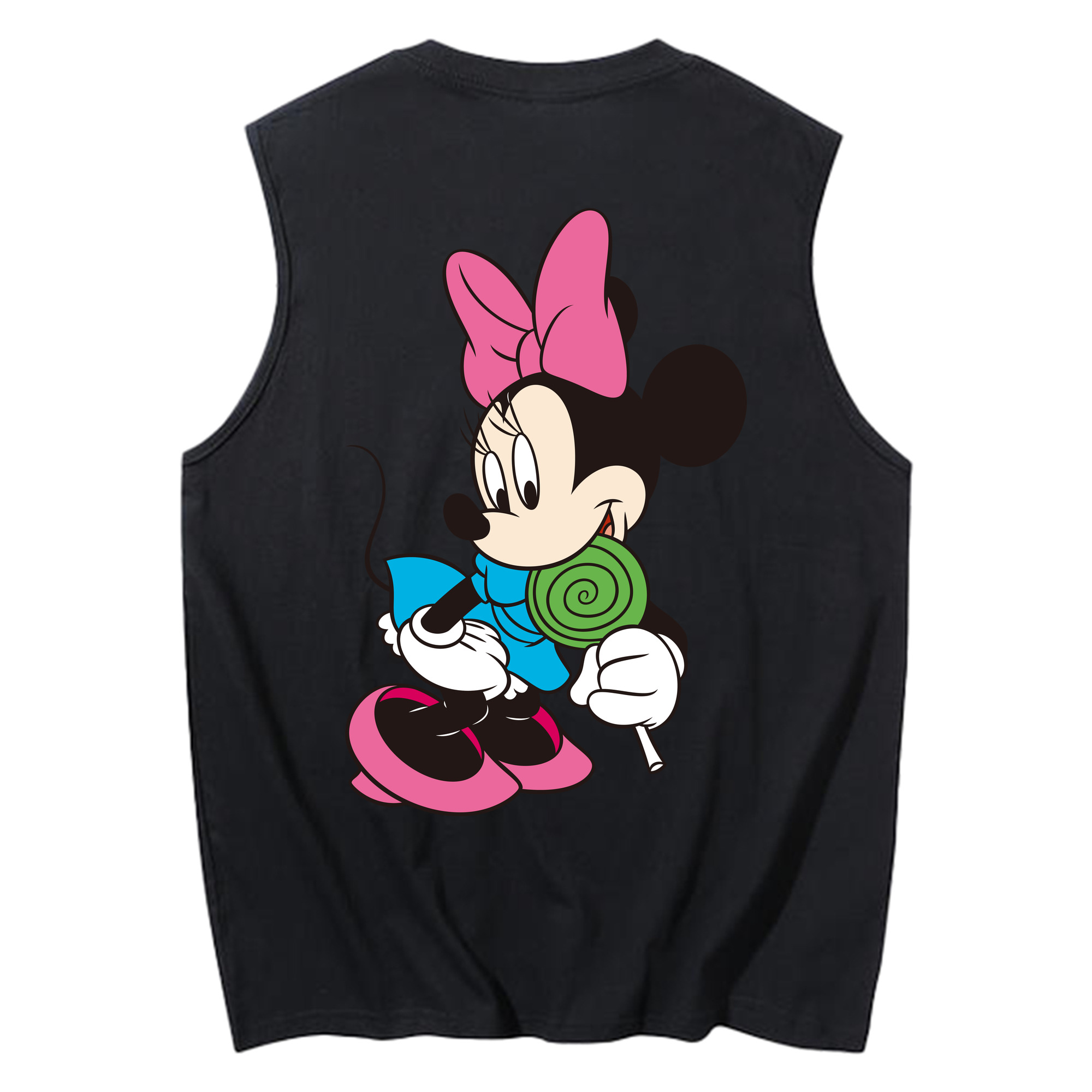 ミッキーマウス Mickey Mouse コットン100％タンクトップ（背面プリント）