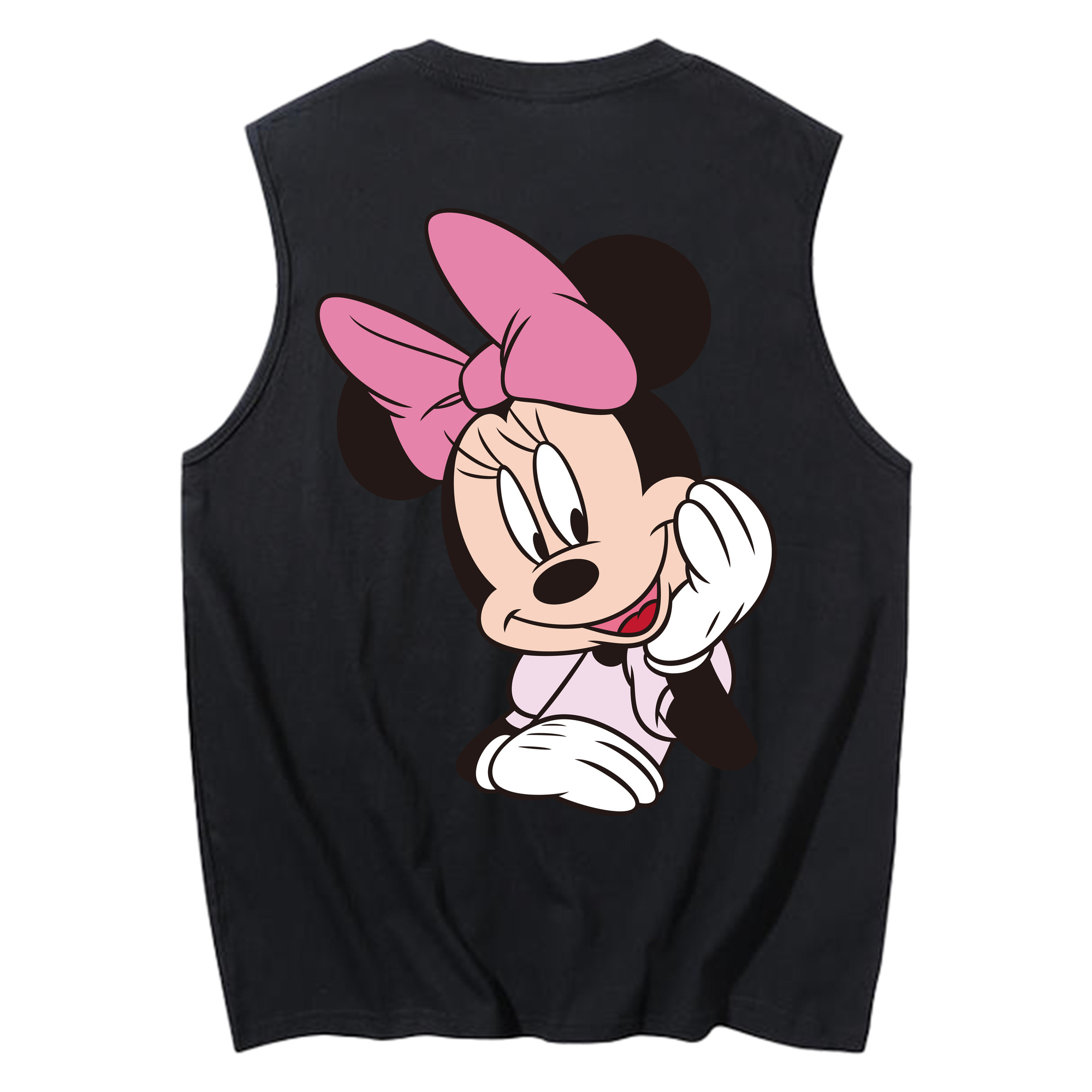 ミッキーマウス Mickey Mouse コットン100％タンクトップ（背面プリント）
