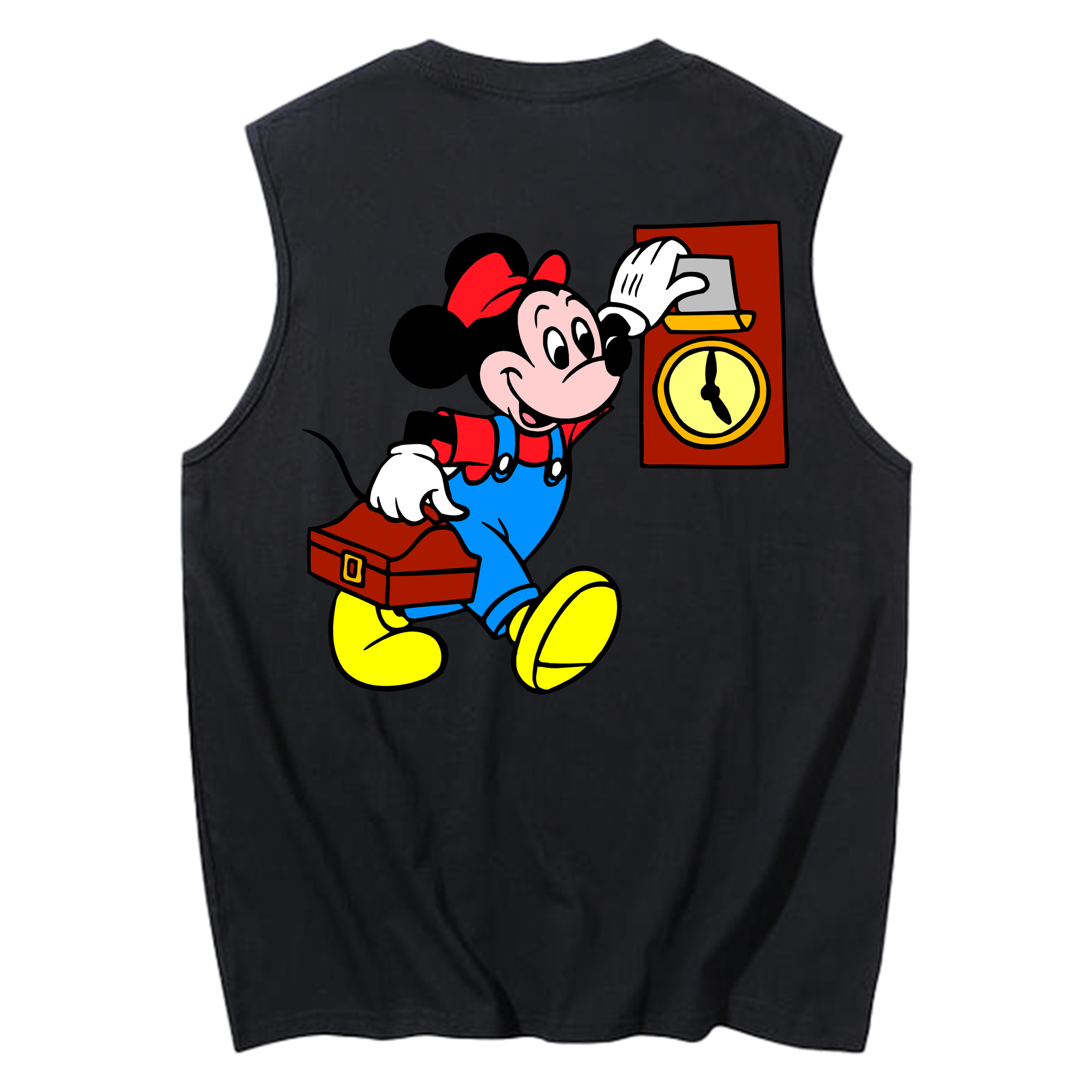 ミッキーマウス Mickey Mouse コットン100％タンクトップ（背面プリント）