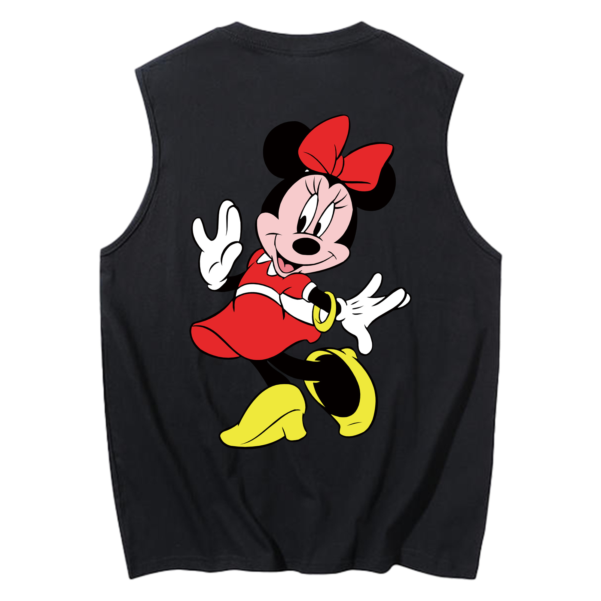 （画像用） ミッキーマウス Mickey Mouse コットン100％タンクトップ（背面プリント）
