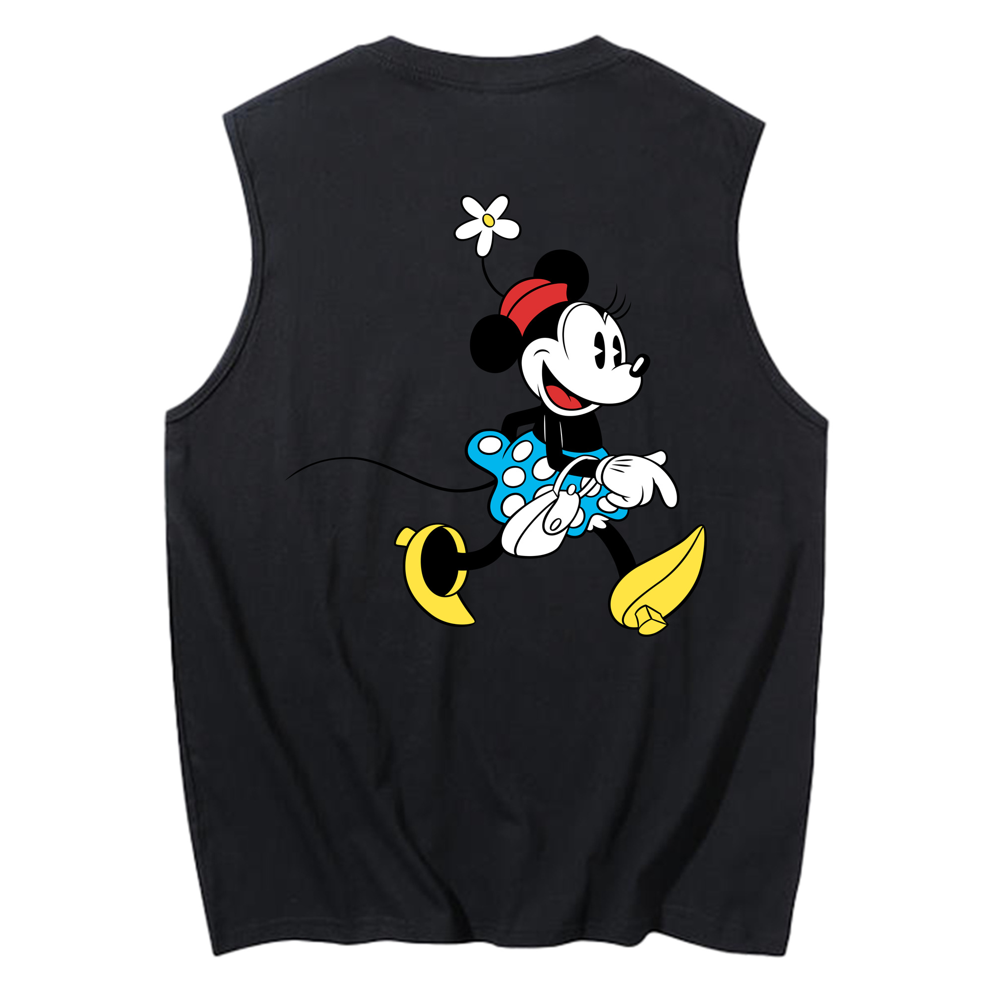 ミッキーマウス Mickey Mouse コットン100％タンクトップ（背面プリント）