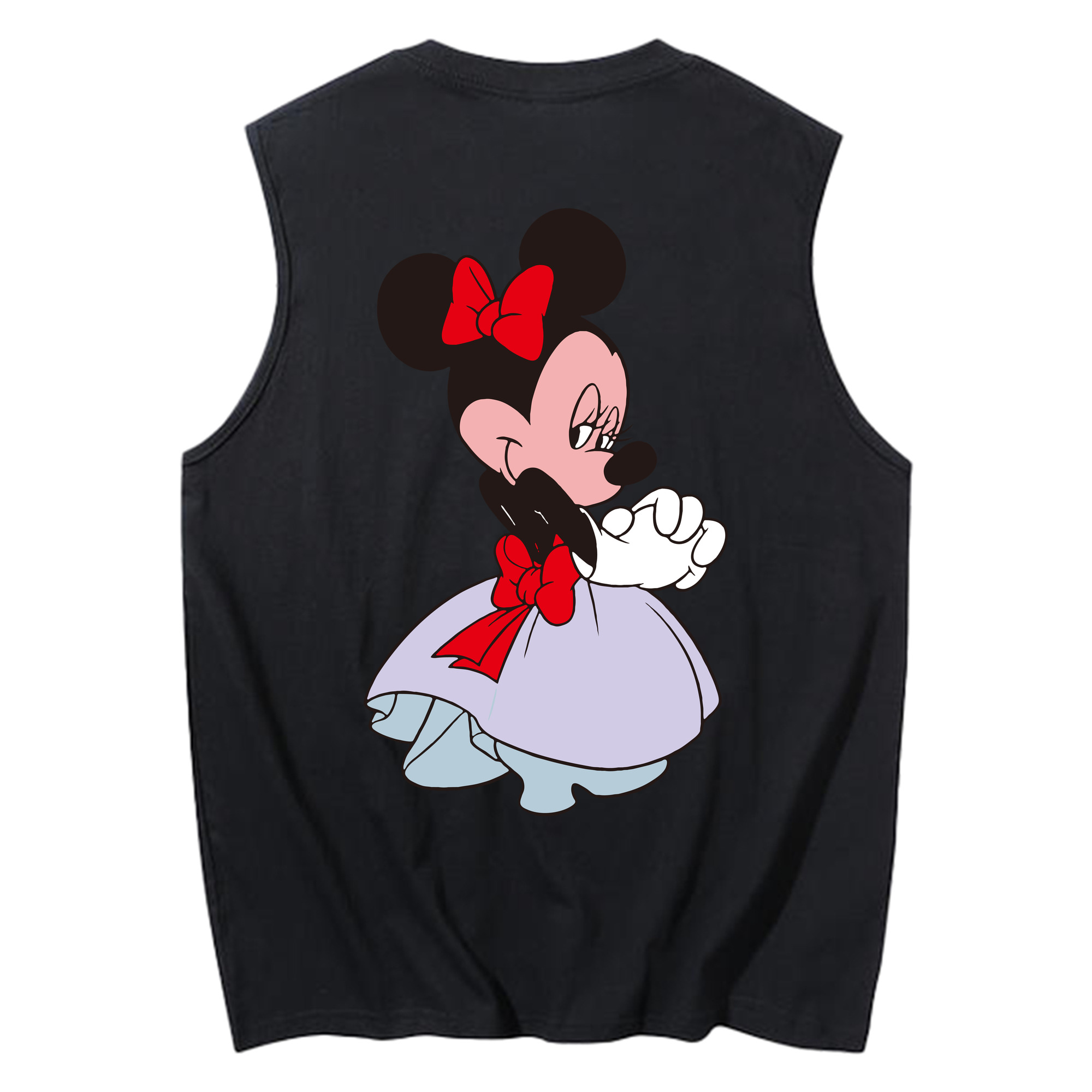 ミッキーマウス Mickey Mouse コットン100％タンクトップ（背面プリント）
