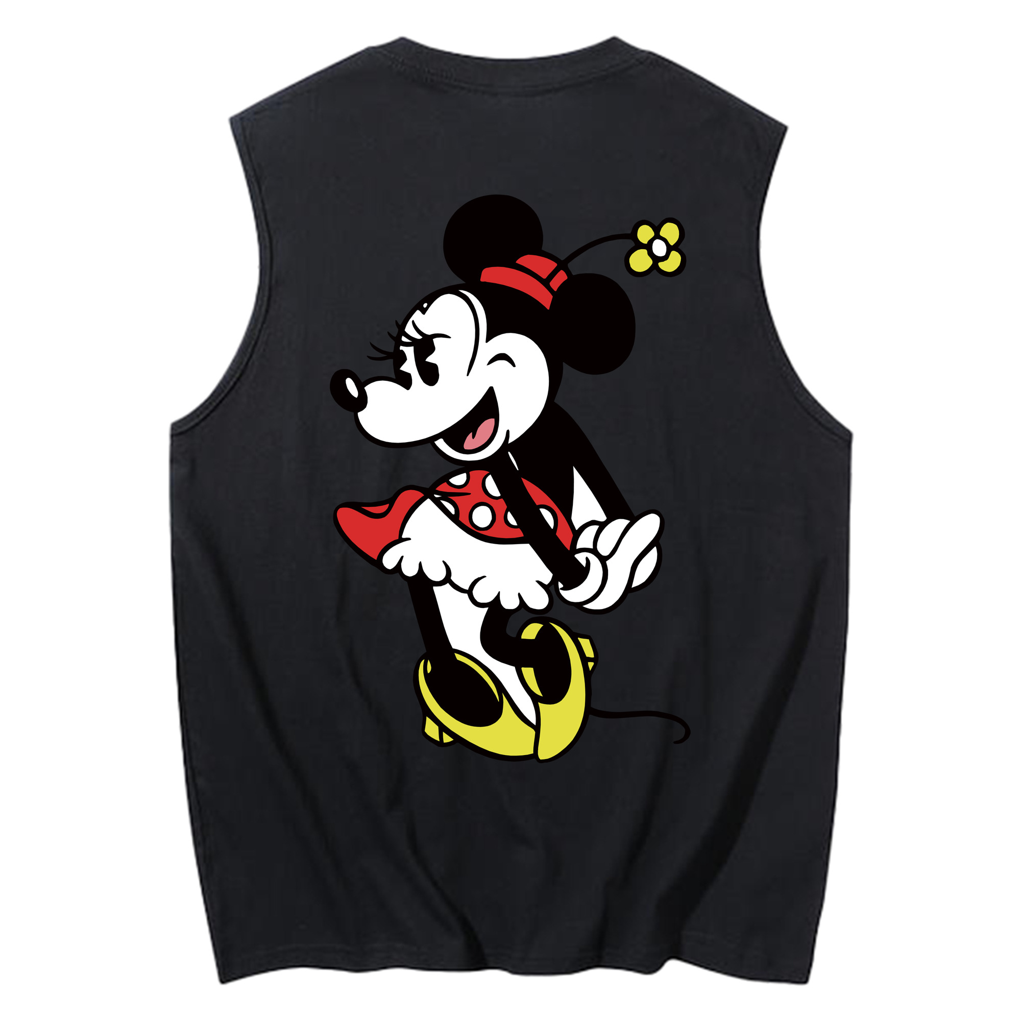 ミッキーマウス Mickey Mouse コットン100％タンクトップ（背面プリント）