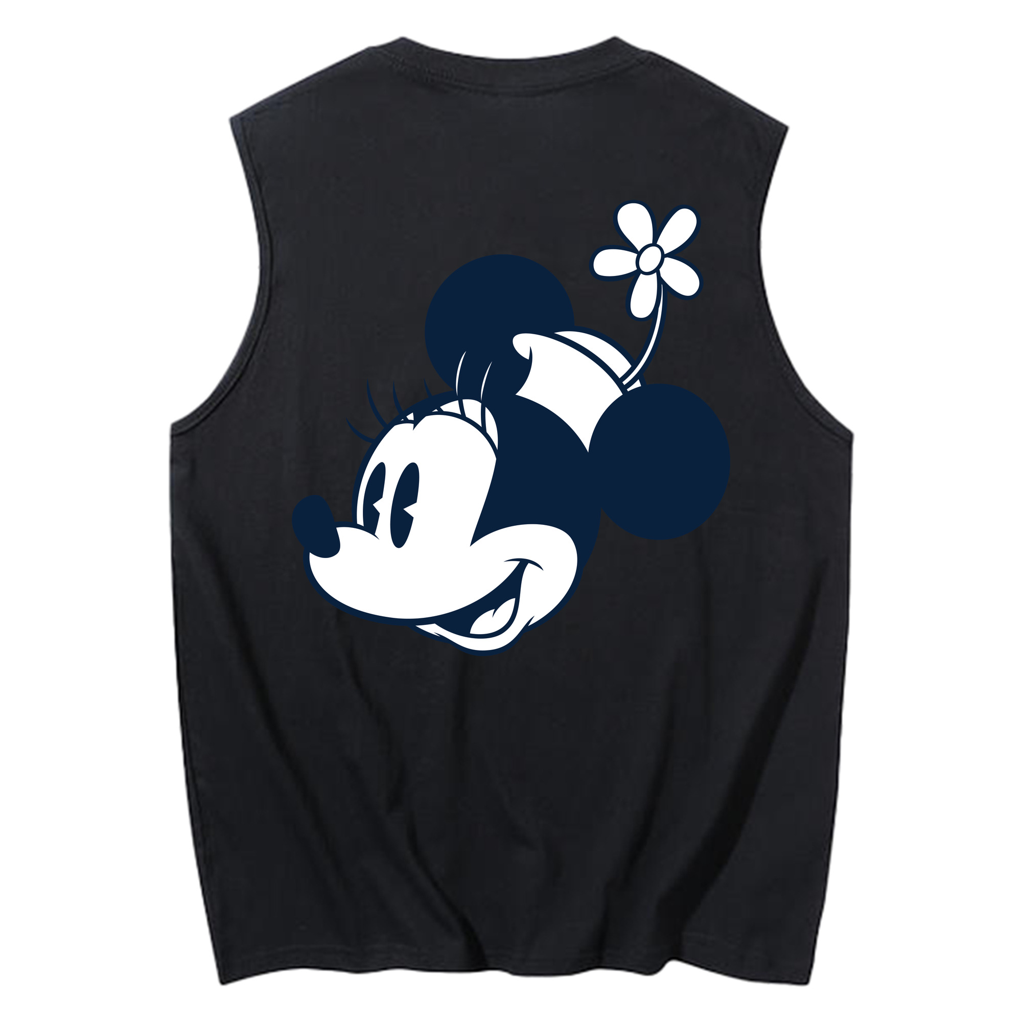 ミッキーマウス Mickey Mouse コットン100％タンクトップ（背面プリント）