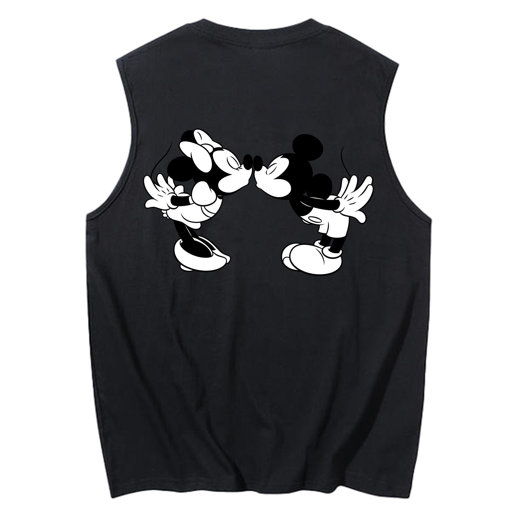 ミッキーマウス Mickey Mouse コットン100％タンクトップ（背面プリント）