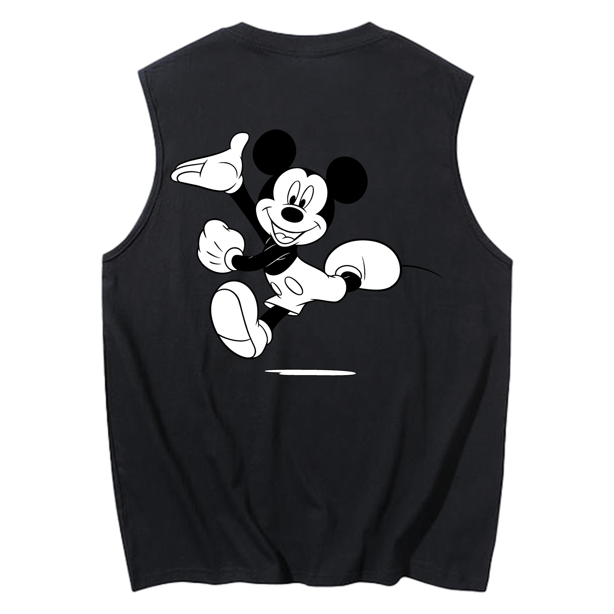 ミッキーマウス Mickey Mouse コットン100％タンクトップ（背面プリント）