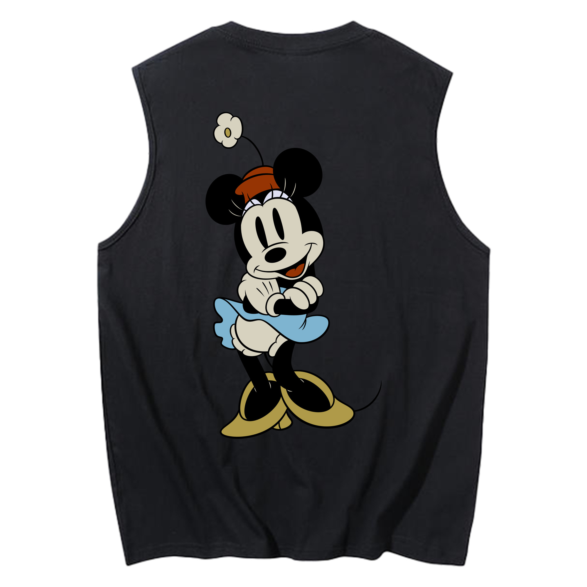 ミッキーマウス Mickey Mouse コットン100％タンクトップ（背面プリント）