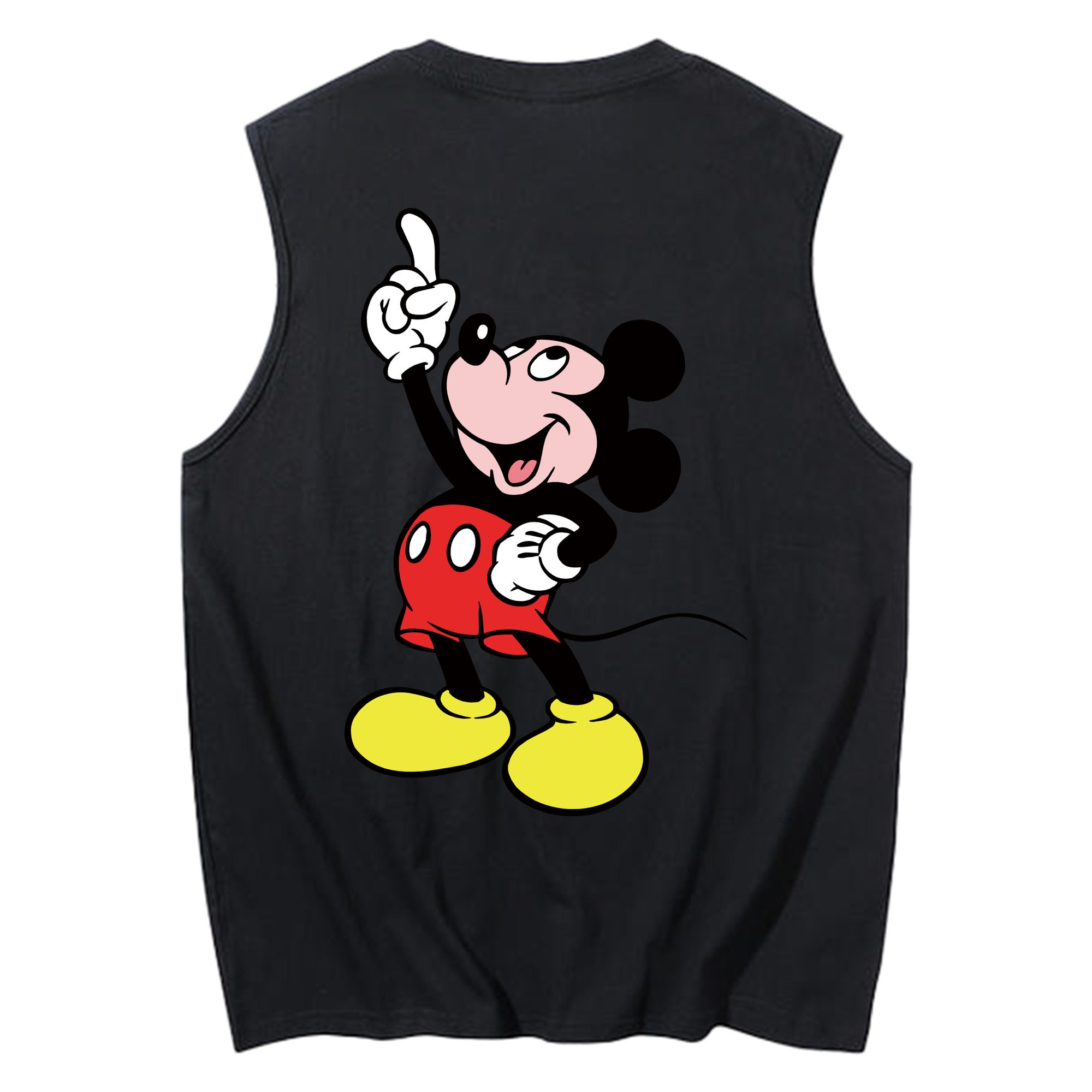 ミッキーマウス Mickey Mouse コットン100％タンクトップ（背面プリント）