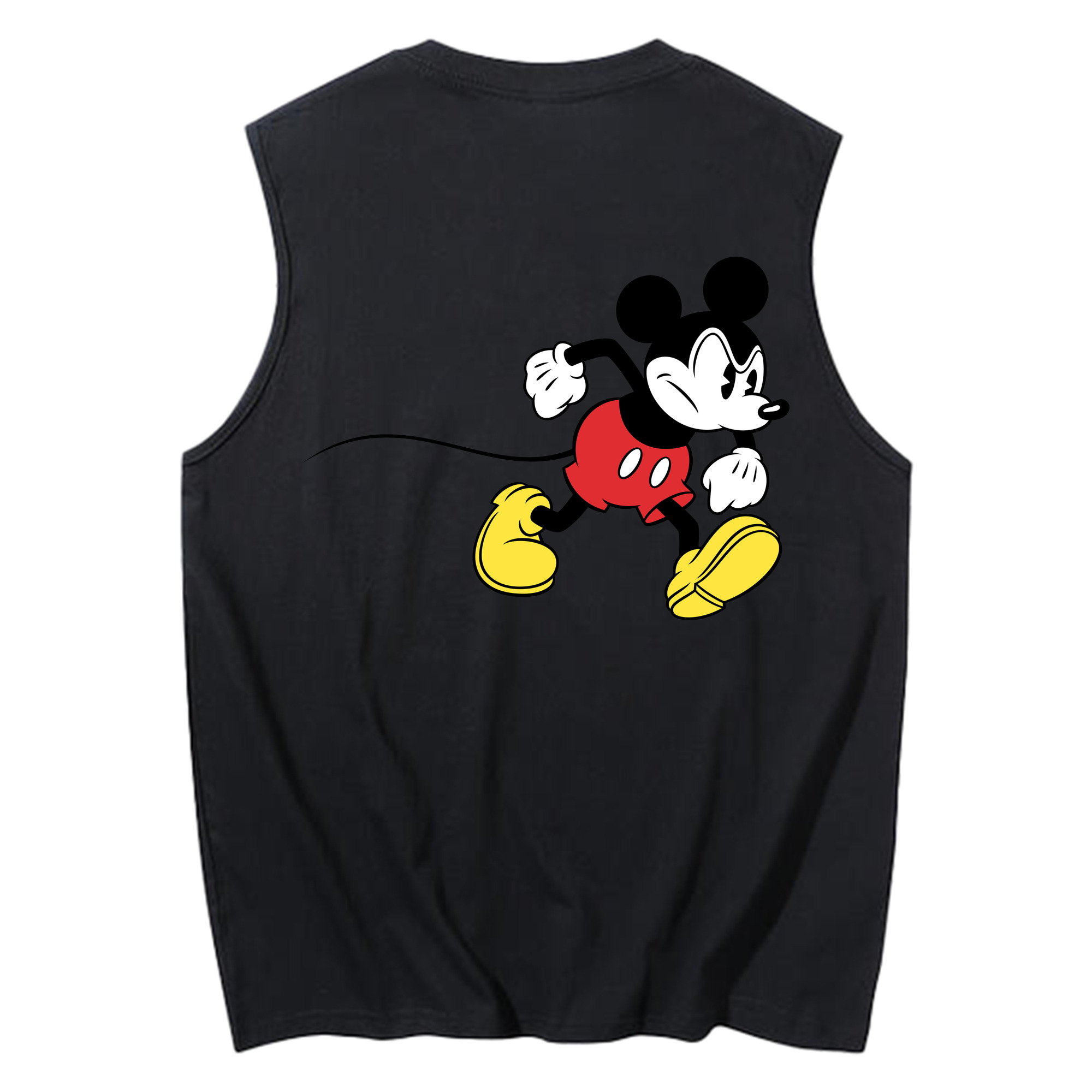ミッキーマウス Mickey Mouse コットン100％タンクトップ（背面プリント）