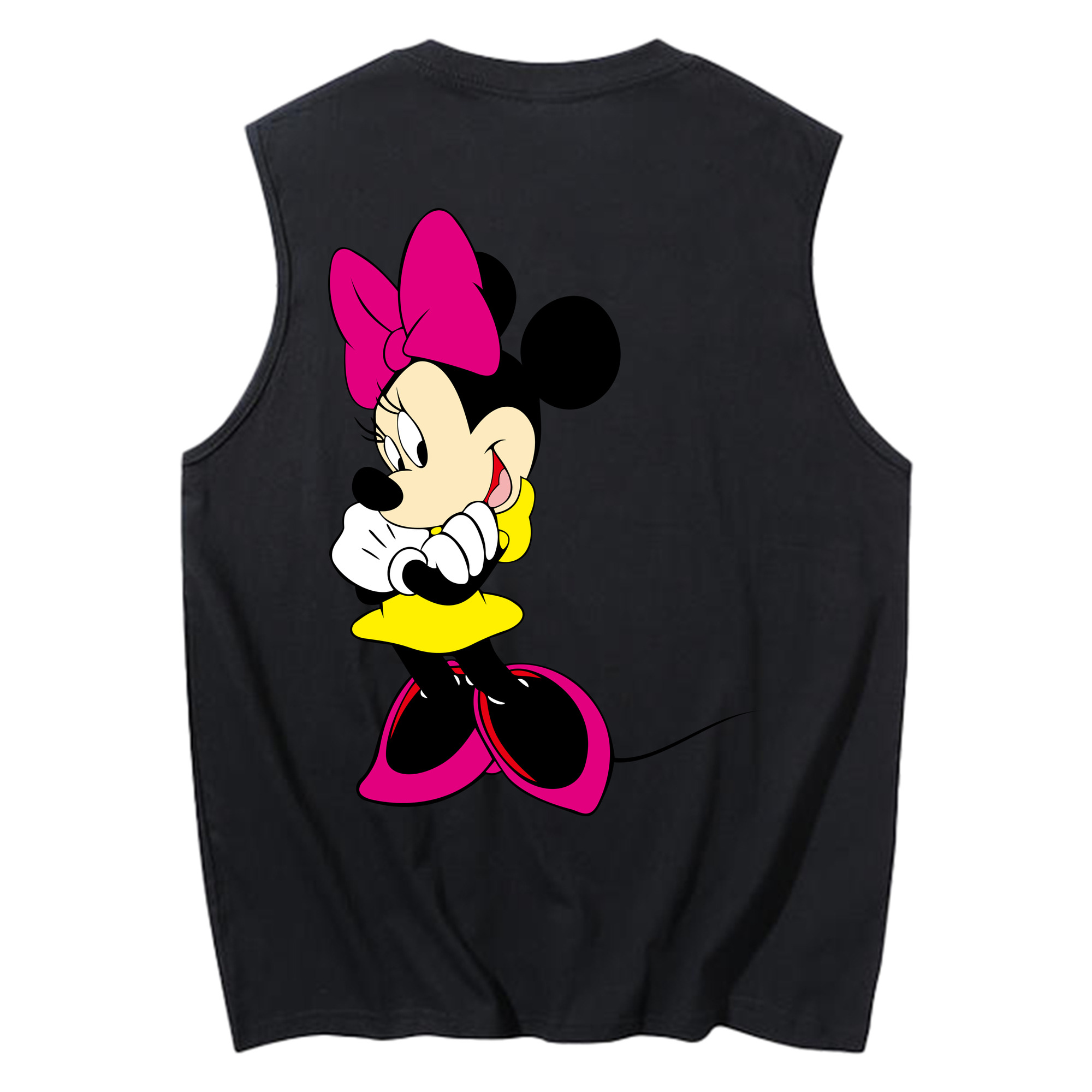ミッキーマウス Mickey Mouse コットン100％タンクトップ（背面プリント）