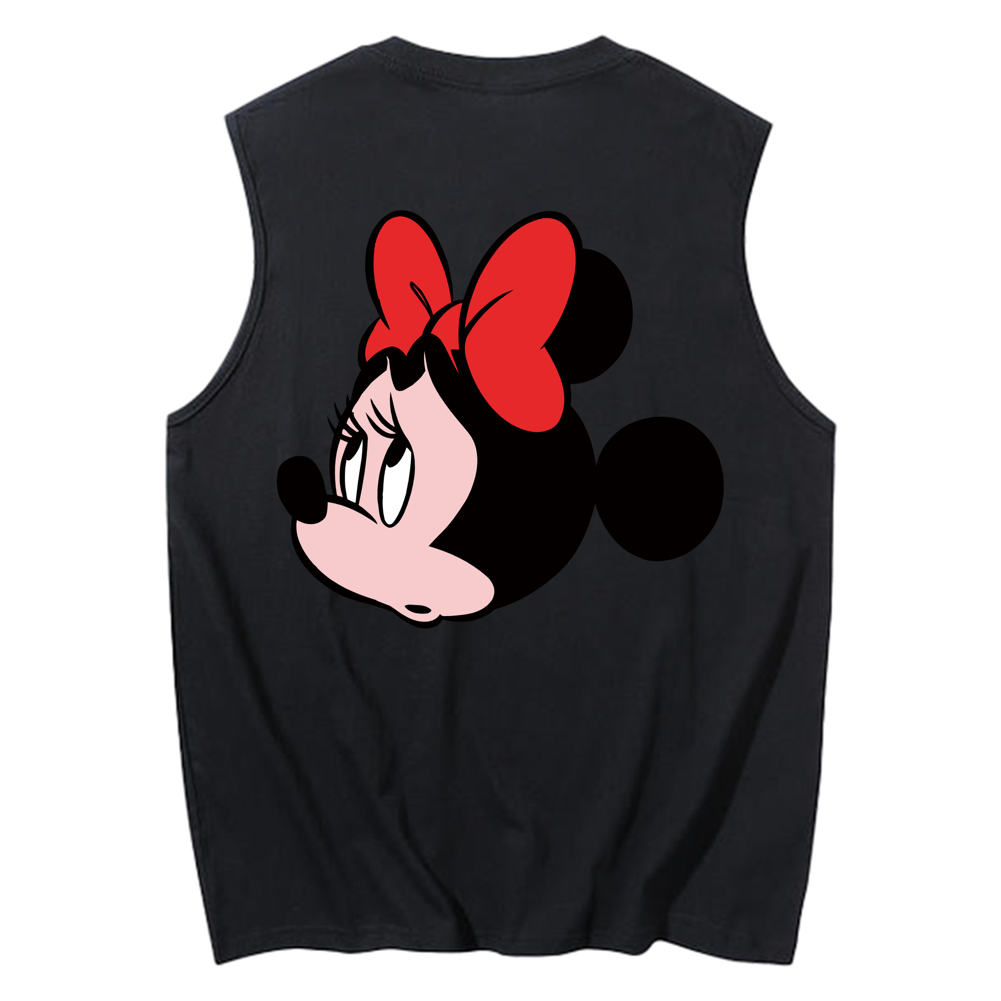ミッキーマウス Mickey Mouse コットン100％タンクトップ（背面プリント）