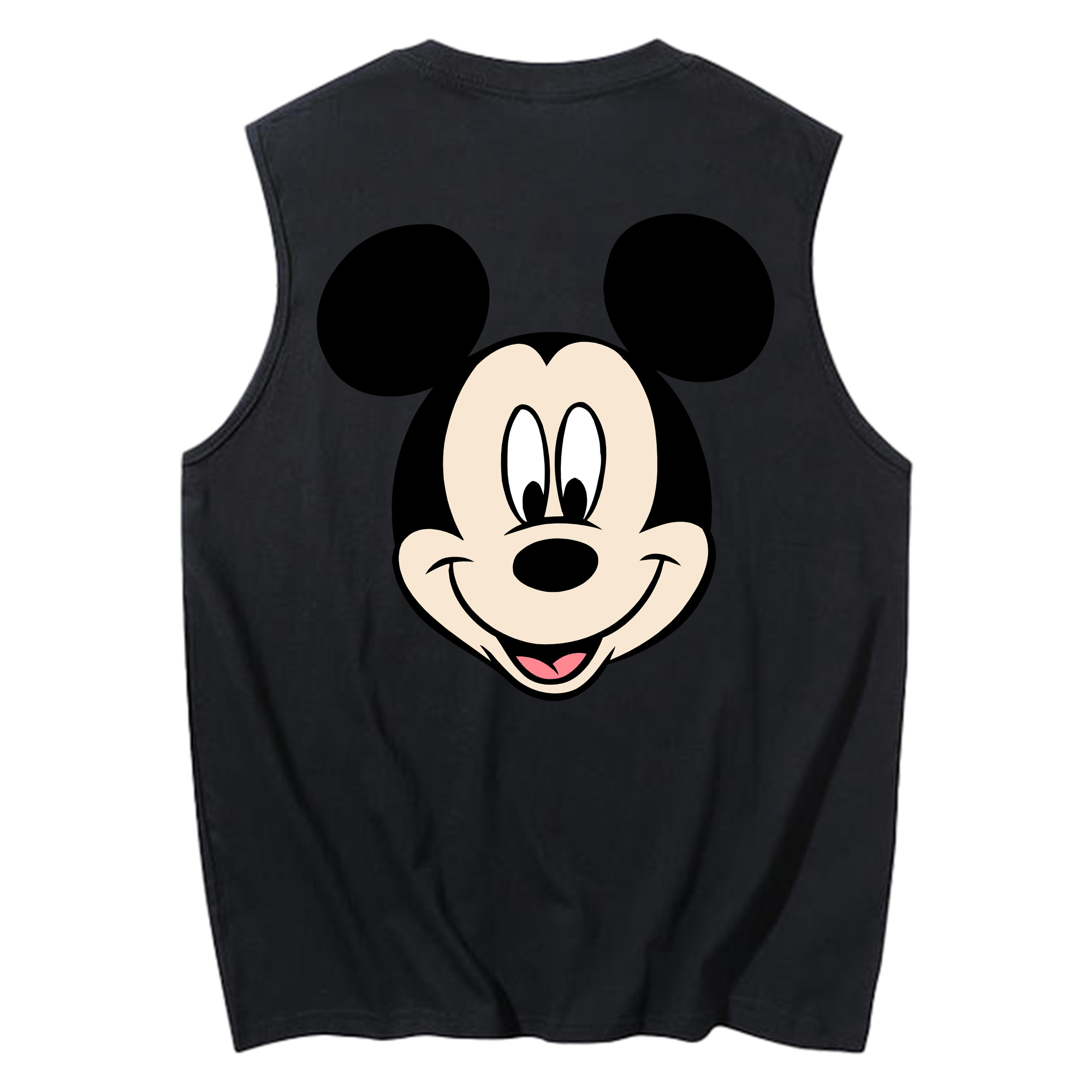 ミッキーマウス Mickey Mouse コットン100％タンクトップ（背面プリント）